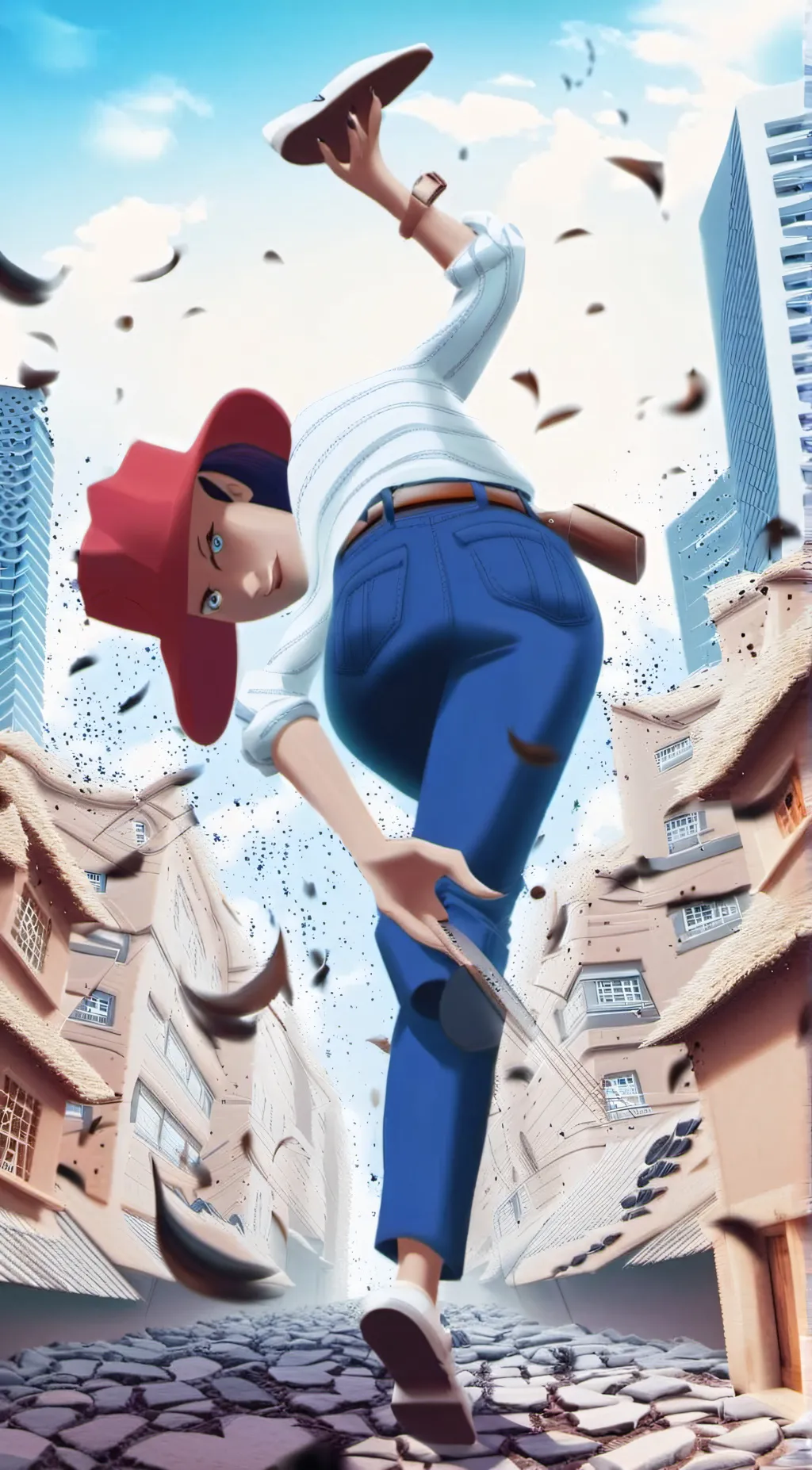 ai character: woman's gyatt background