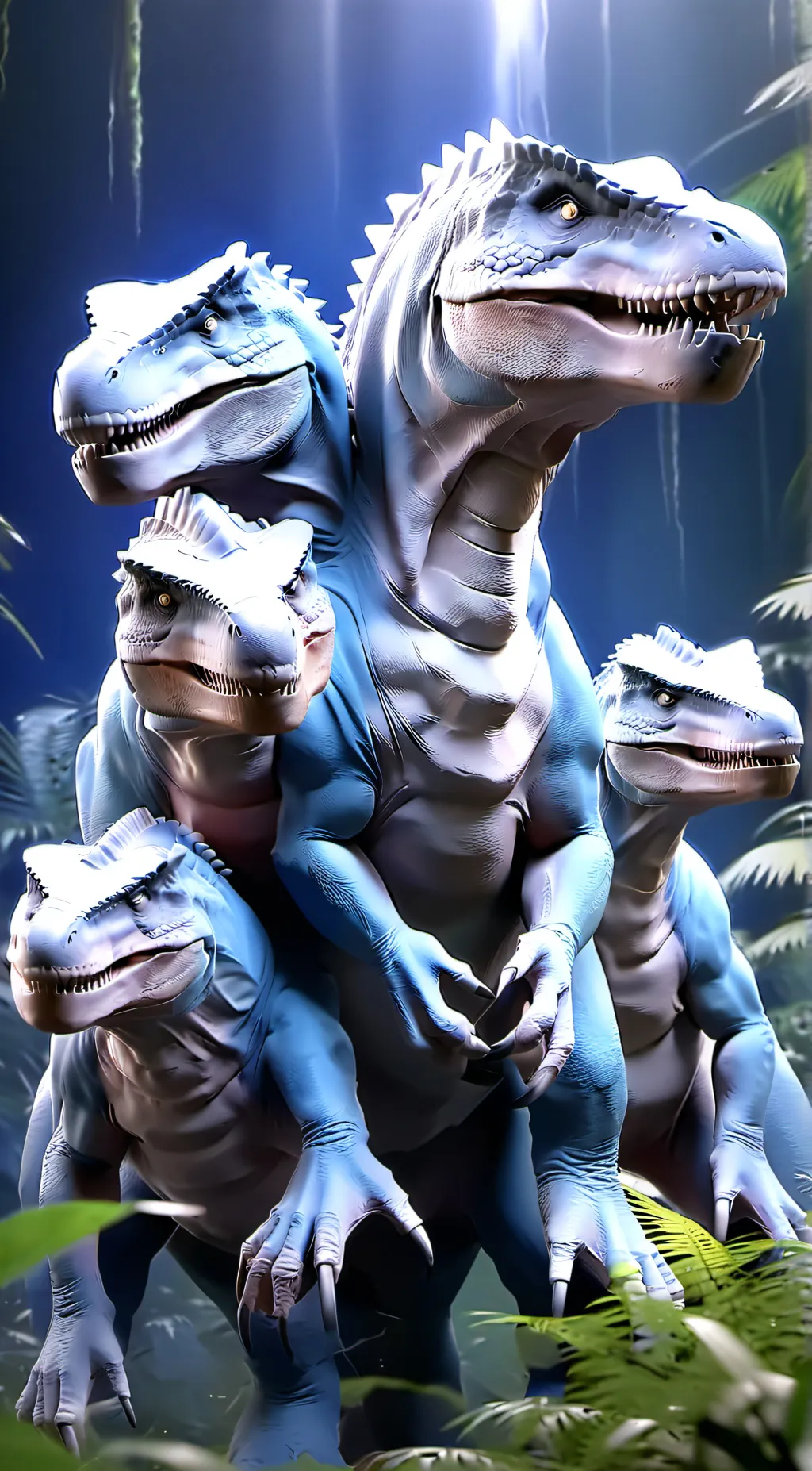 ai character: 6 dinosaurs background