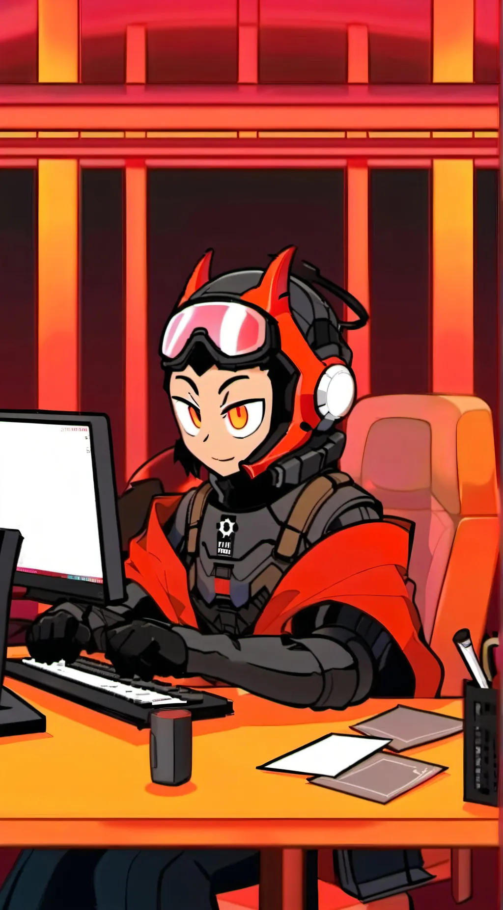 ai character: Blitzø background