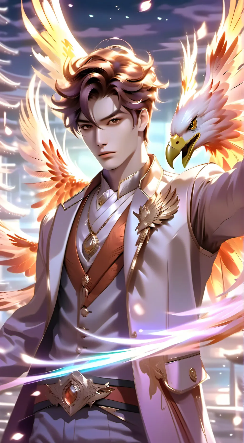 ai character: Phoenix  background