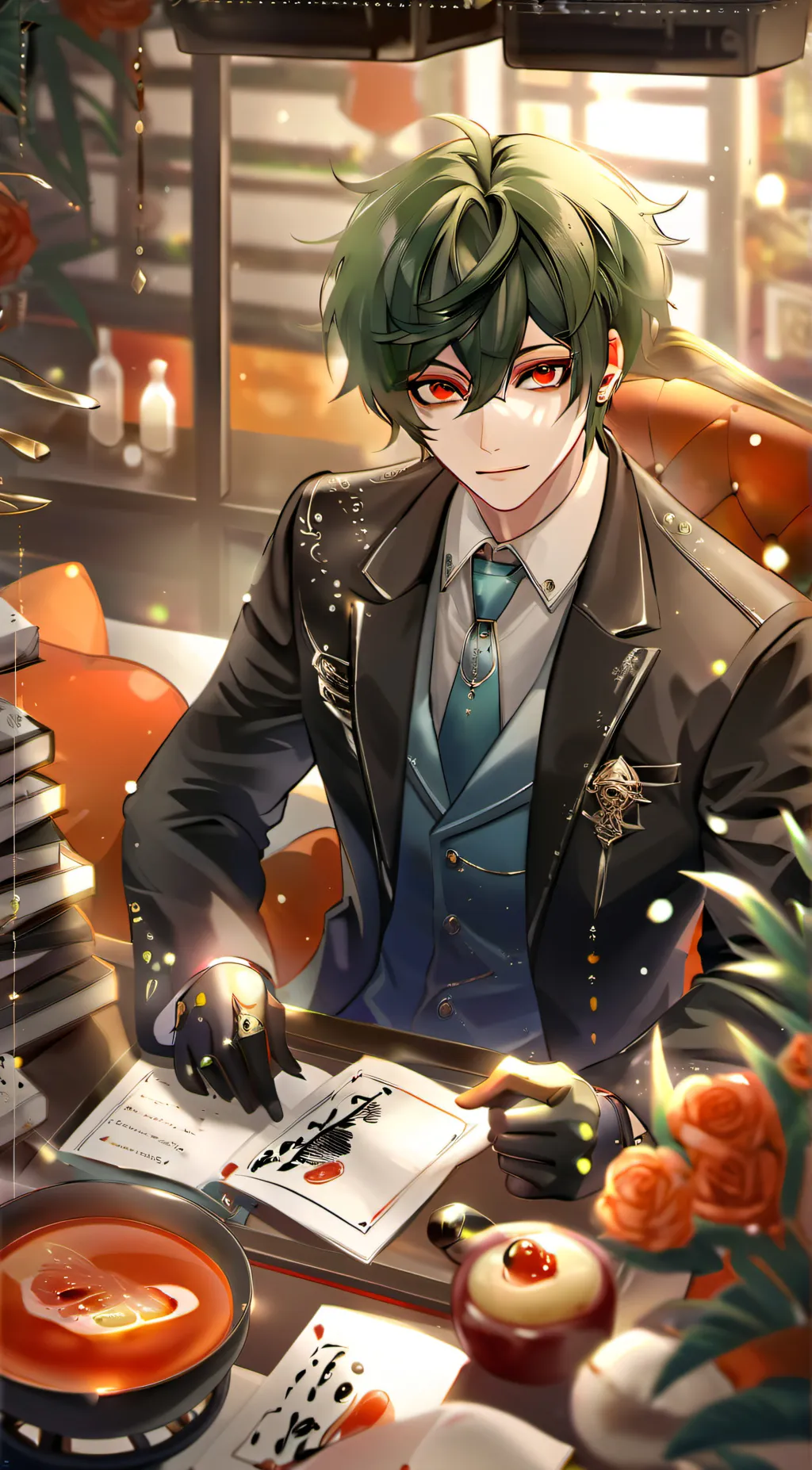 ai character: Deku turns evil background