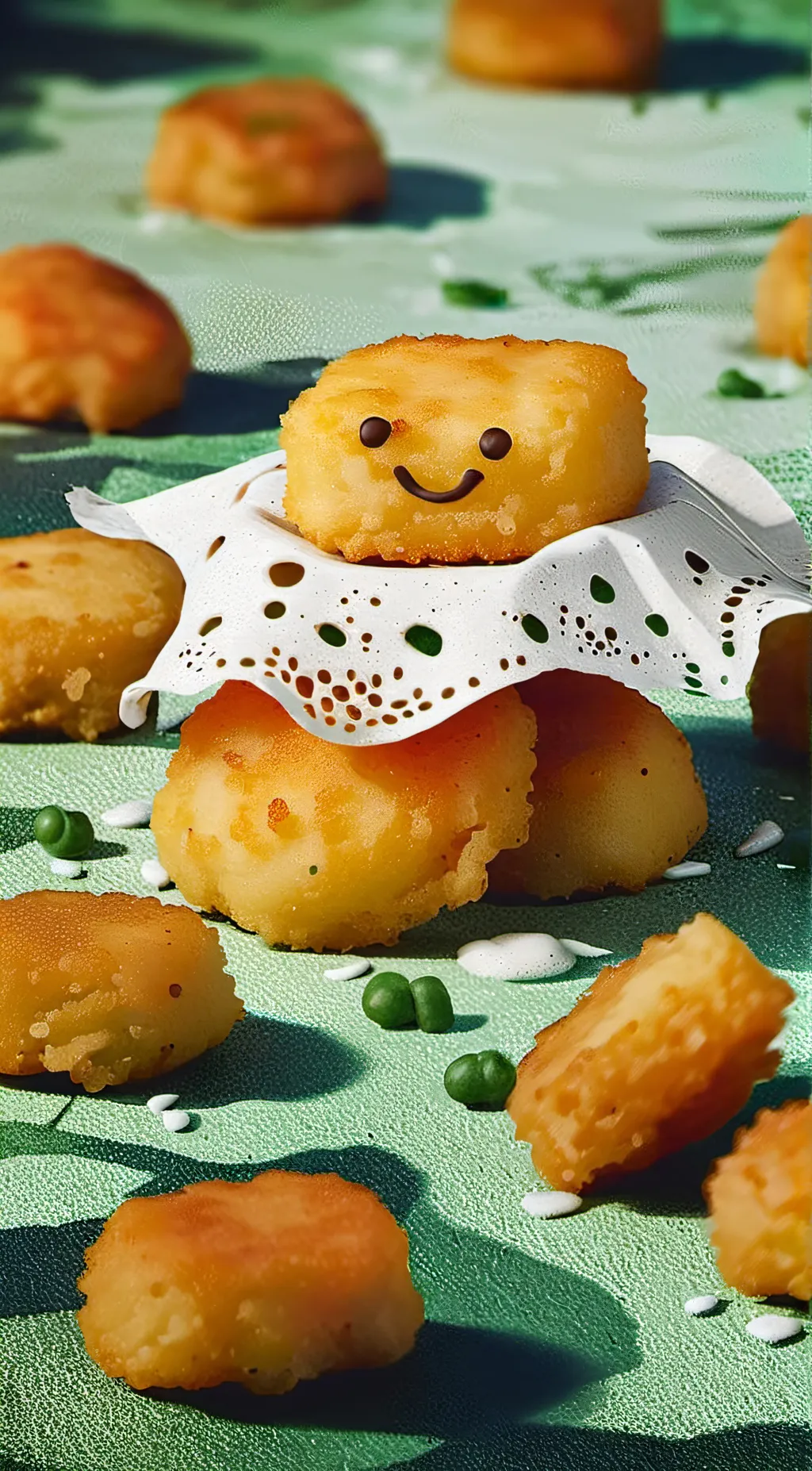 ai character: chicken nugget background