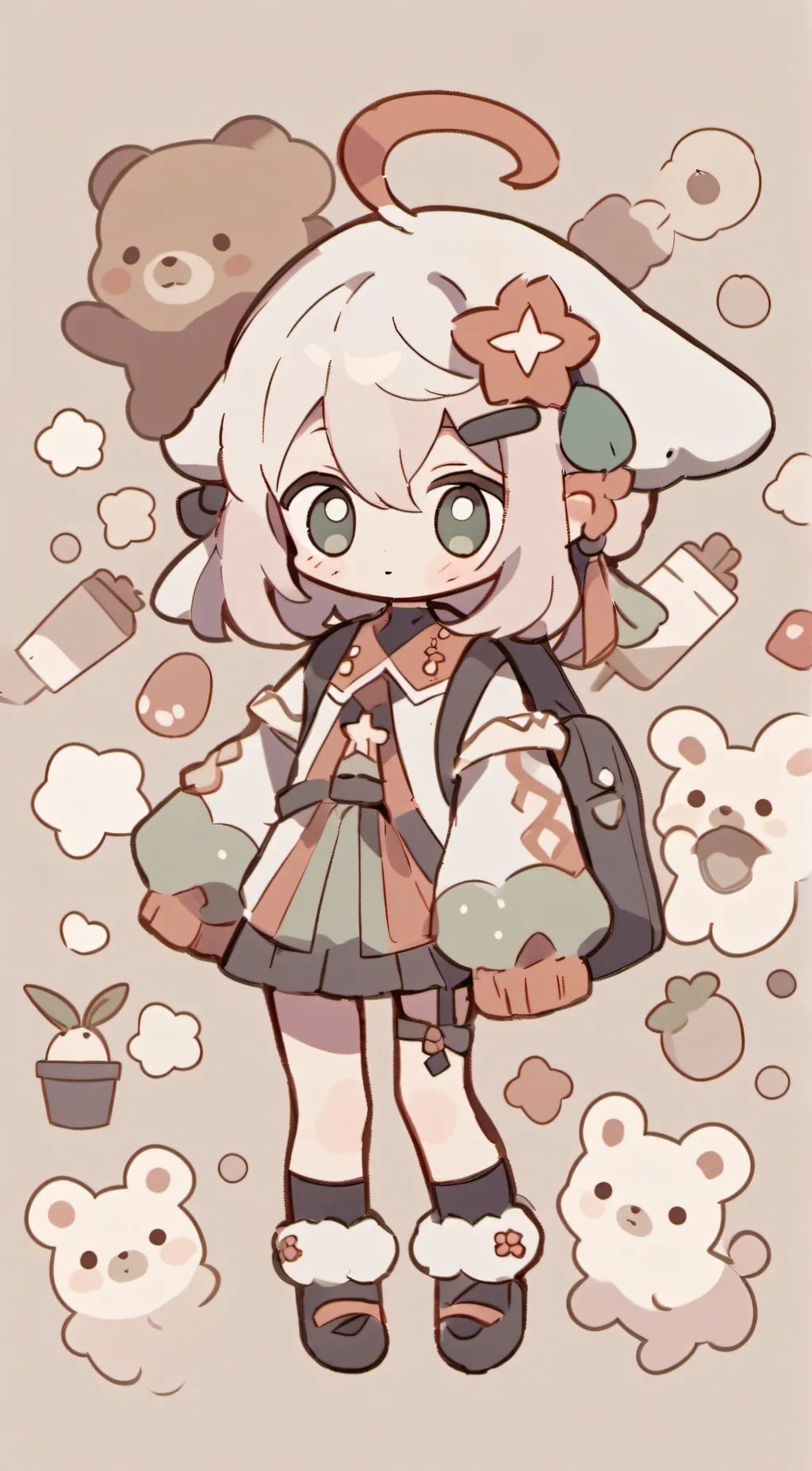 ai character: MHA pool party background