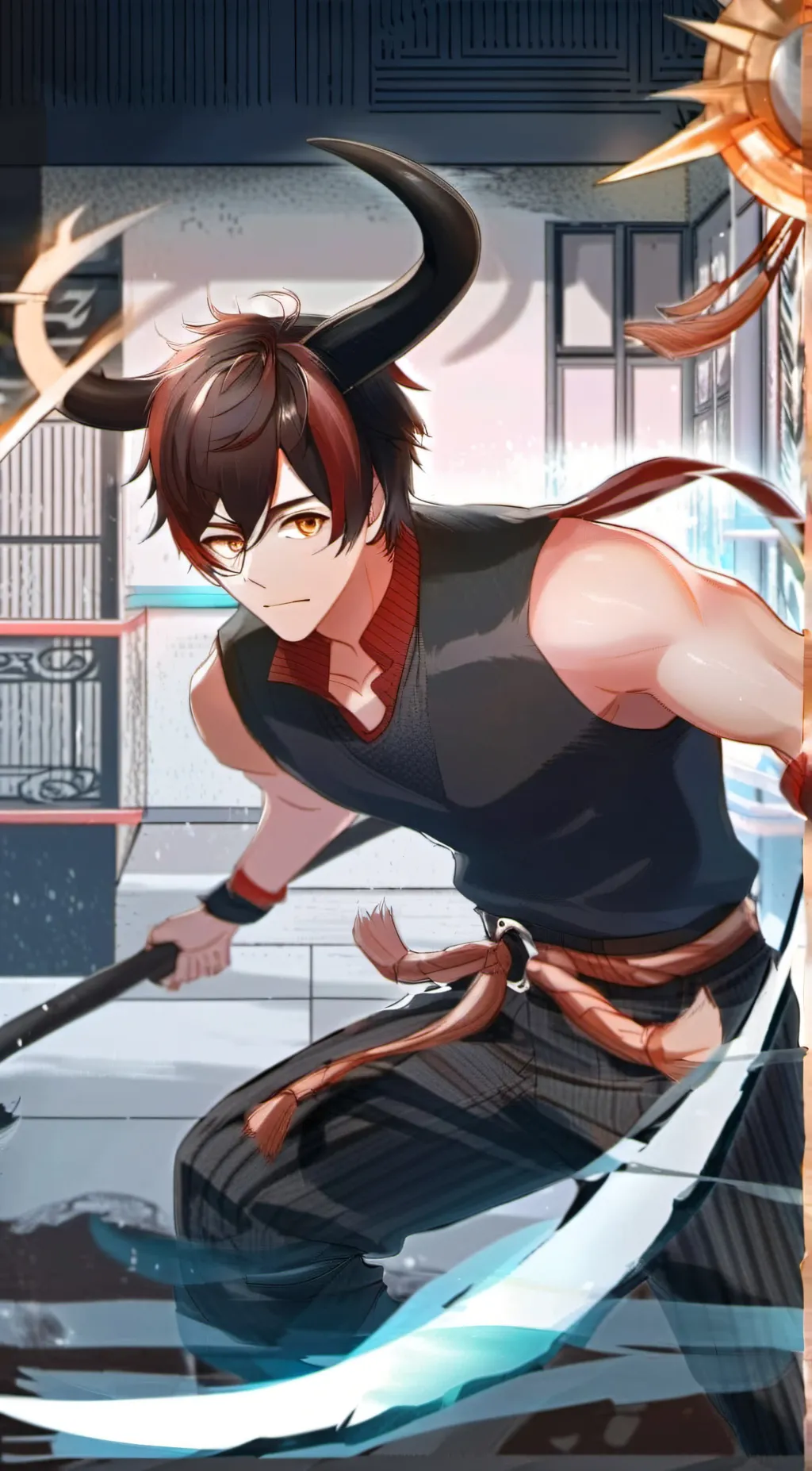 ai character: Ox cole background