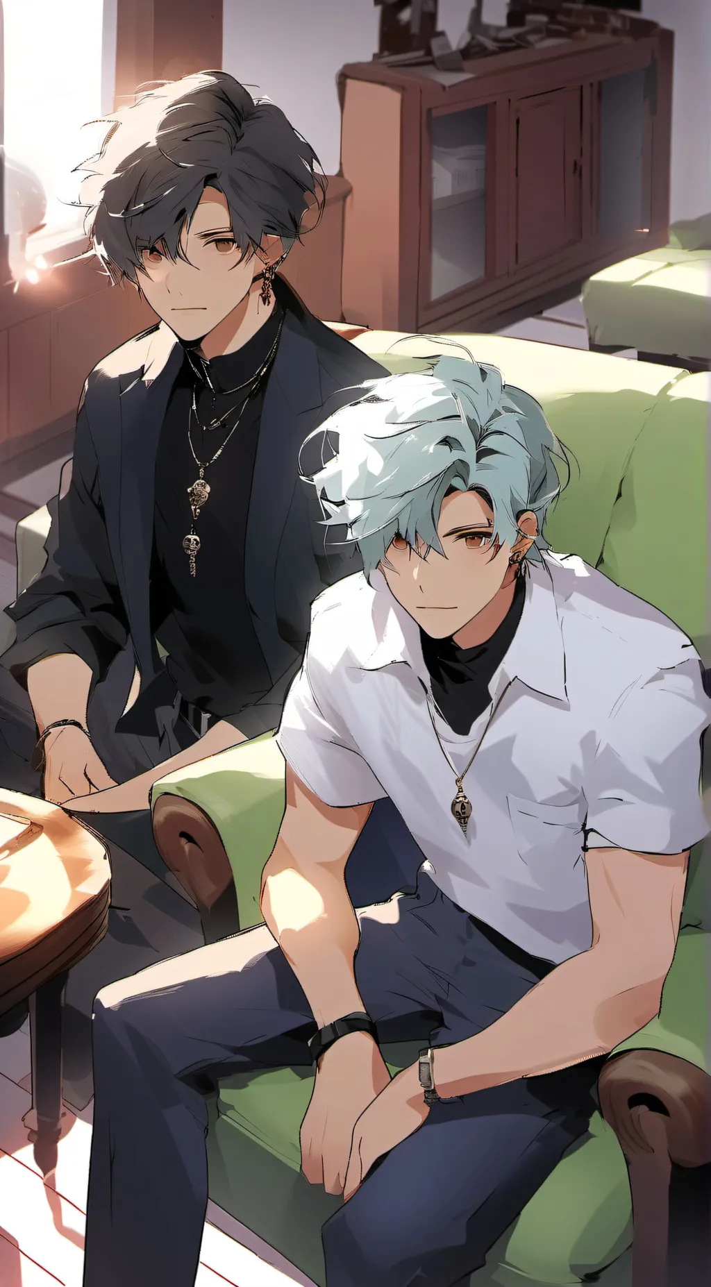 ai character: damian and jake  background