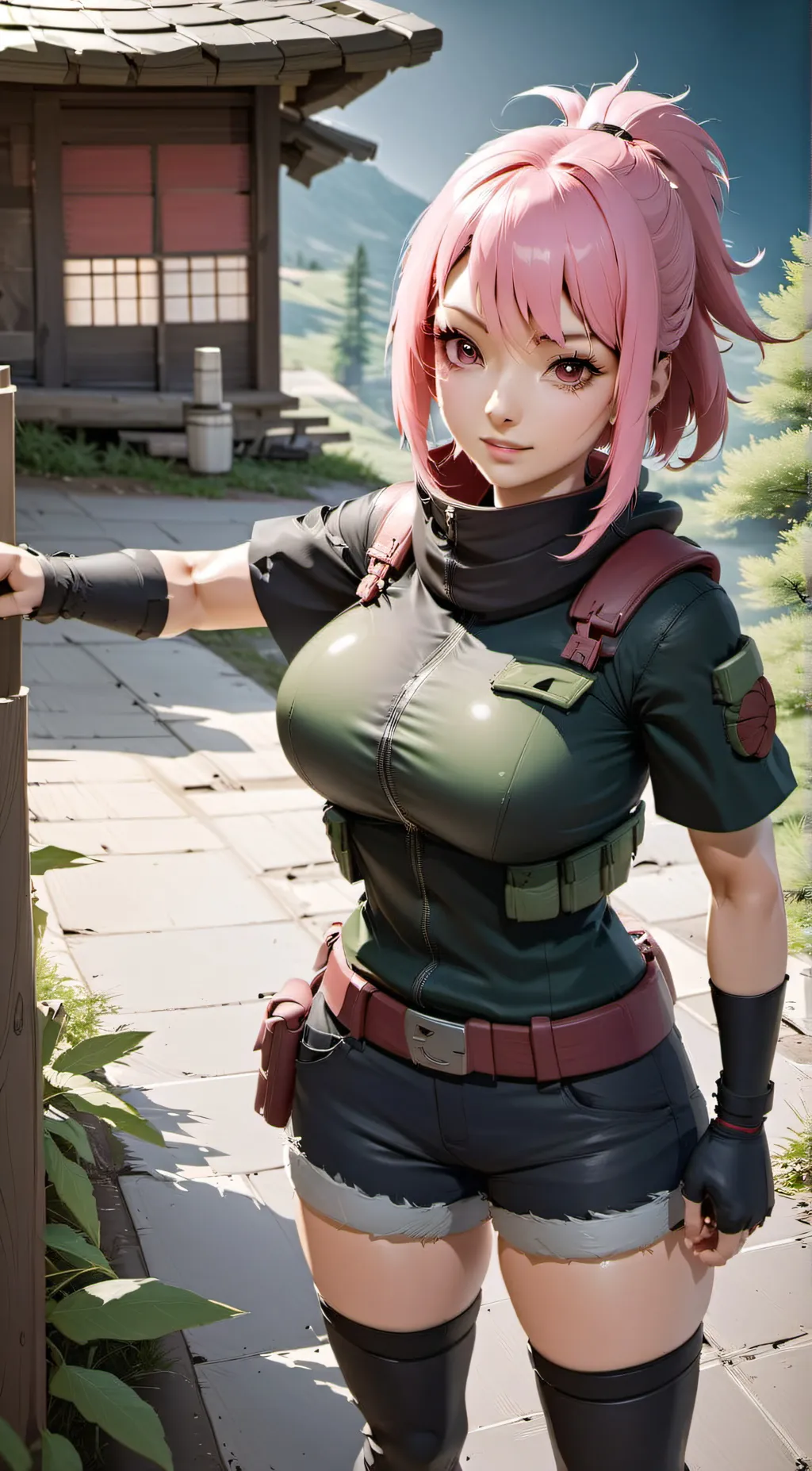 ai character: Sakura uzumaki background