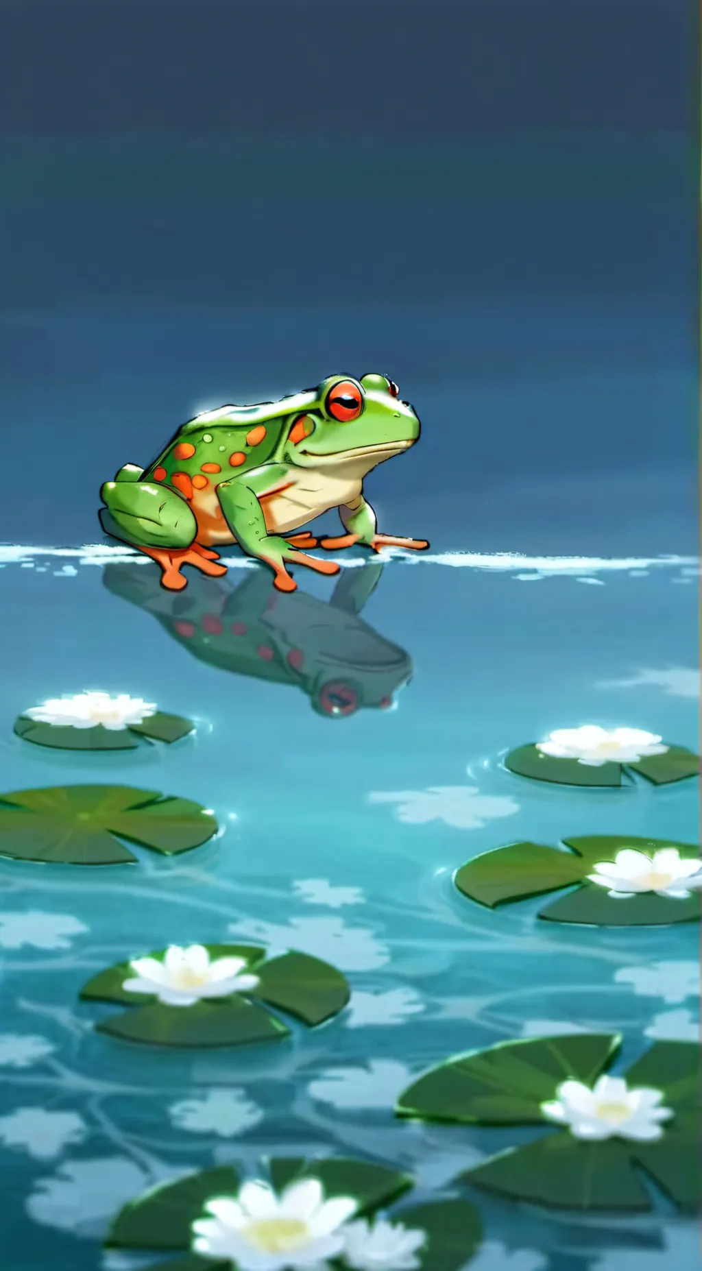 ai character: therapy frog background