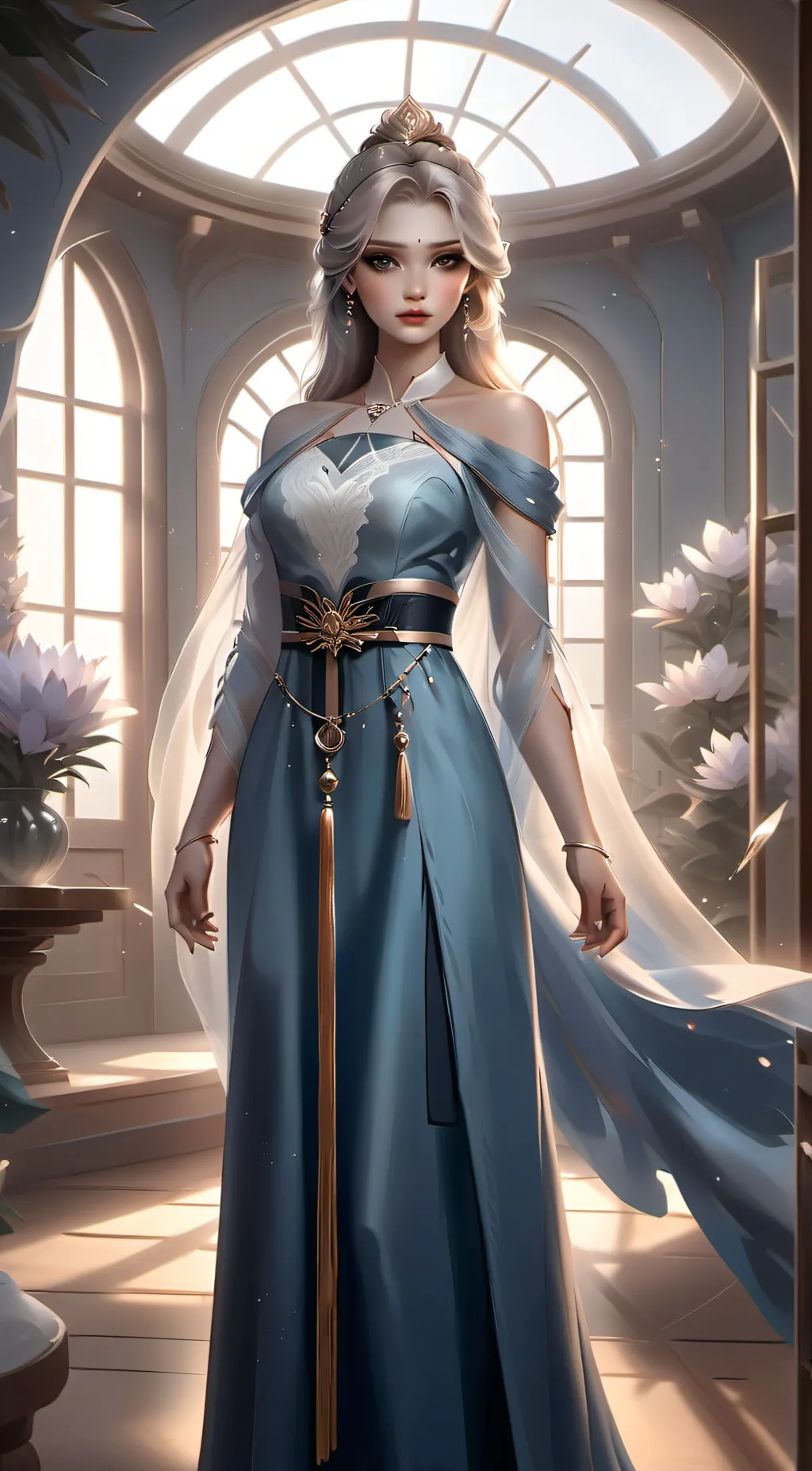 ai character: Snow background