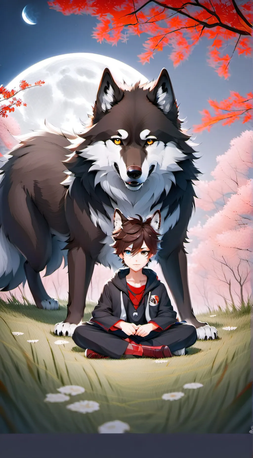 ai character: shadow background