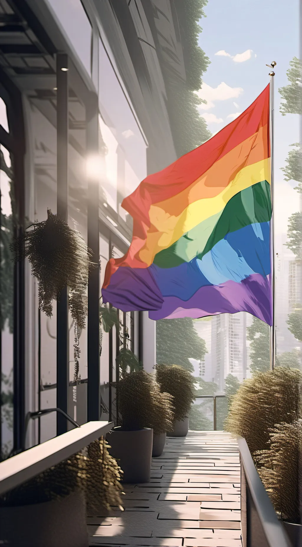 ai character: HAPPY PRIDE MONTH! background