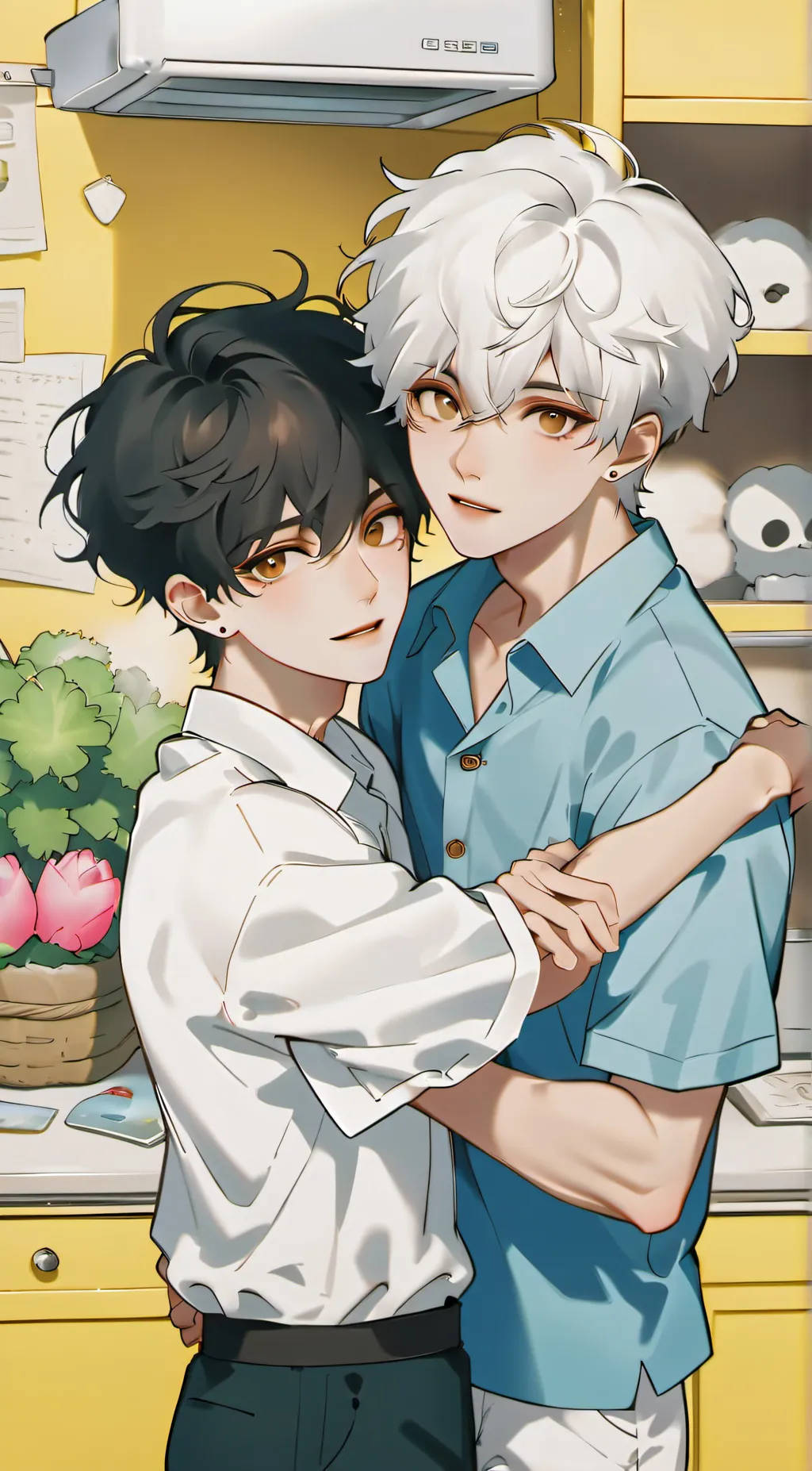 ai character: lucas and Reynold  background