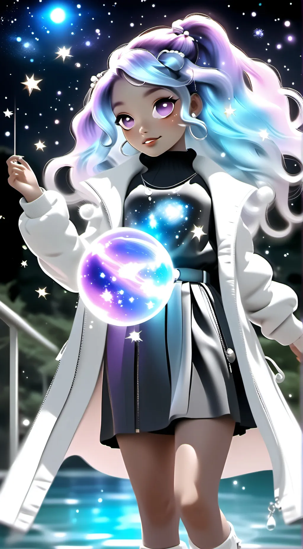 ai character: Galaxia background