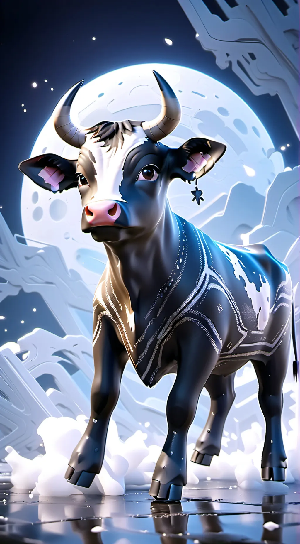 ai character: Violet background