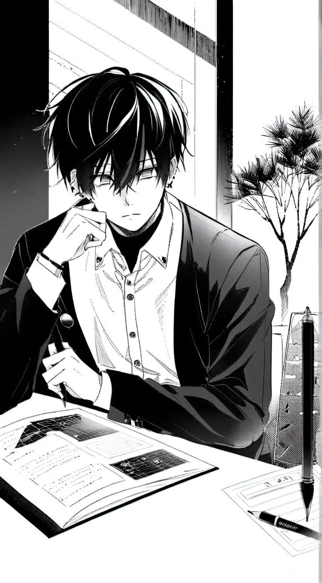 ai character: ash 💗🙈 background