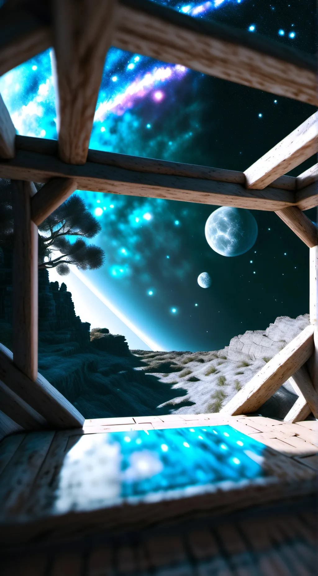 ai character: space  background