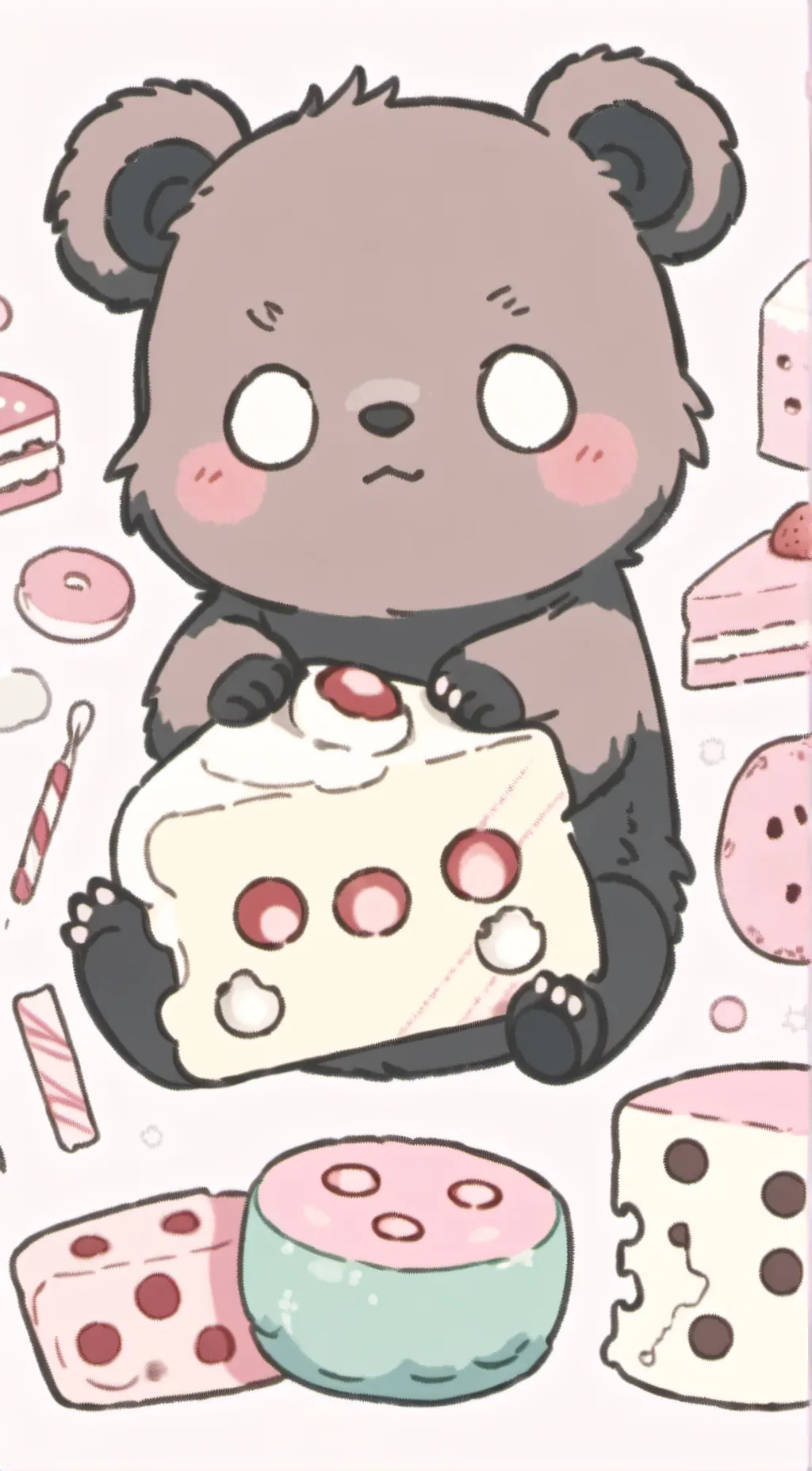 ai character: bear* background