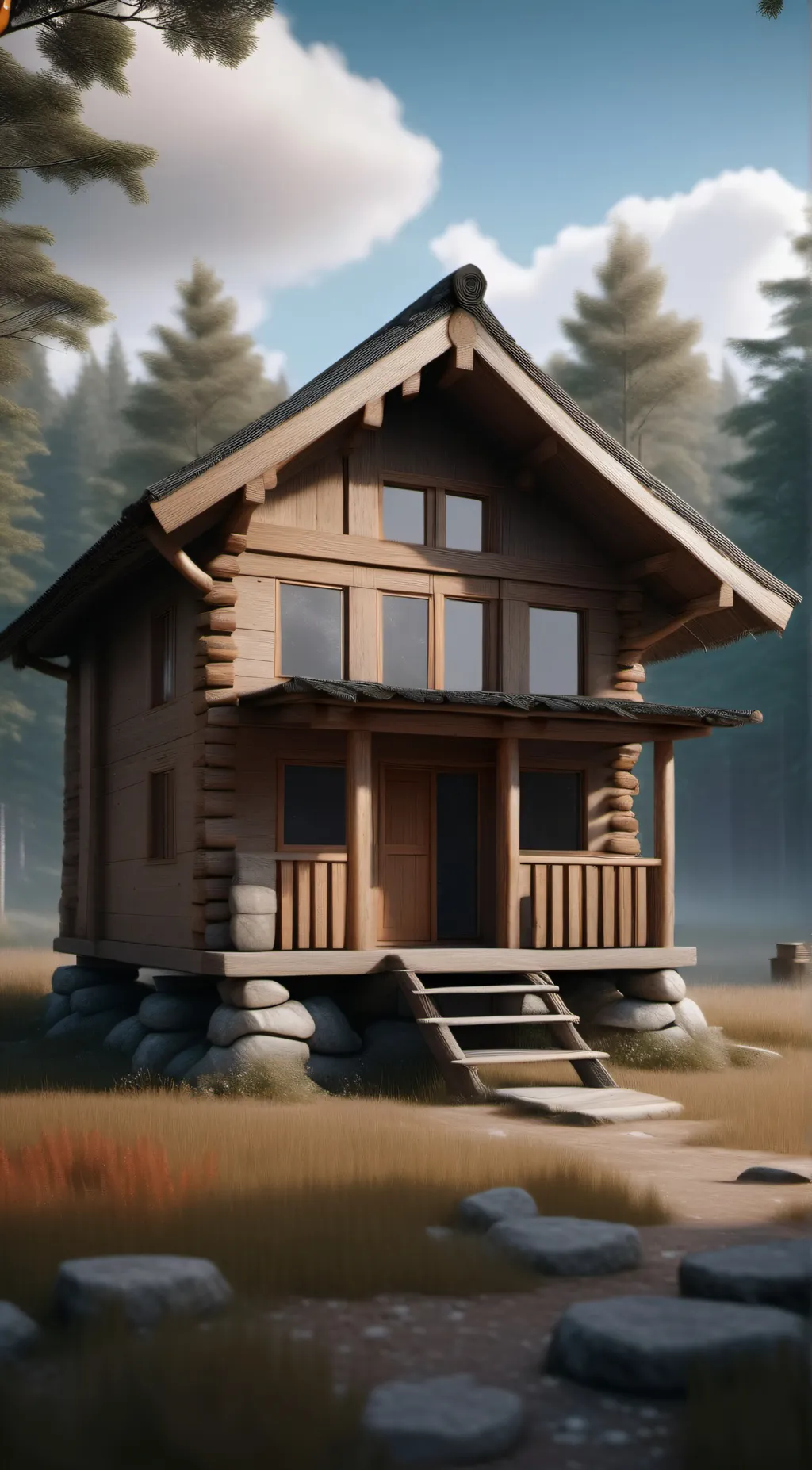 ai character: Hazbin camping background