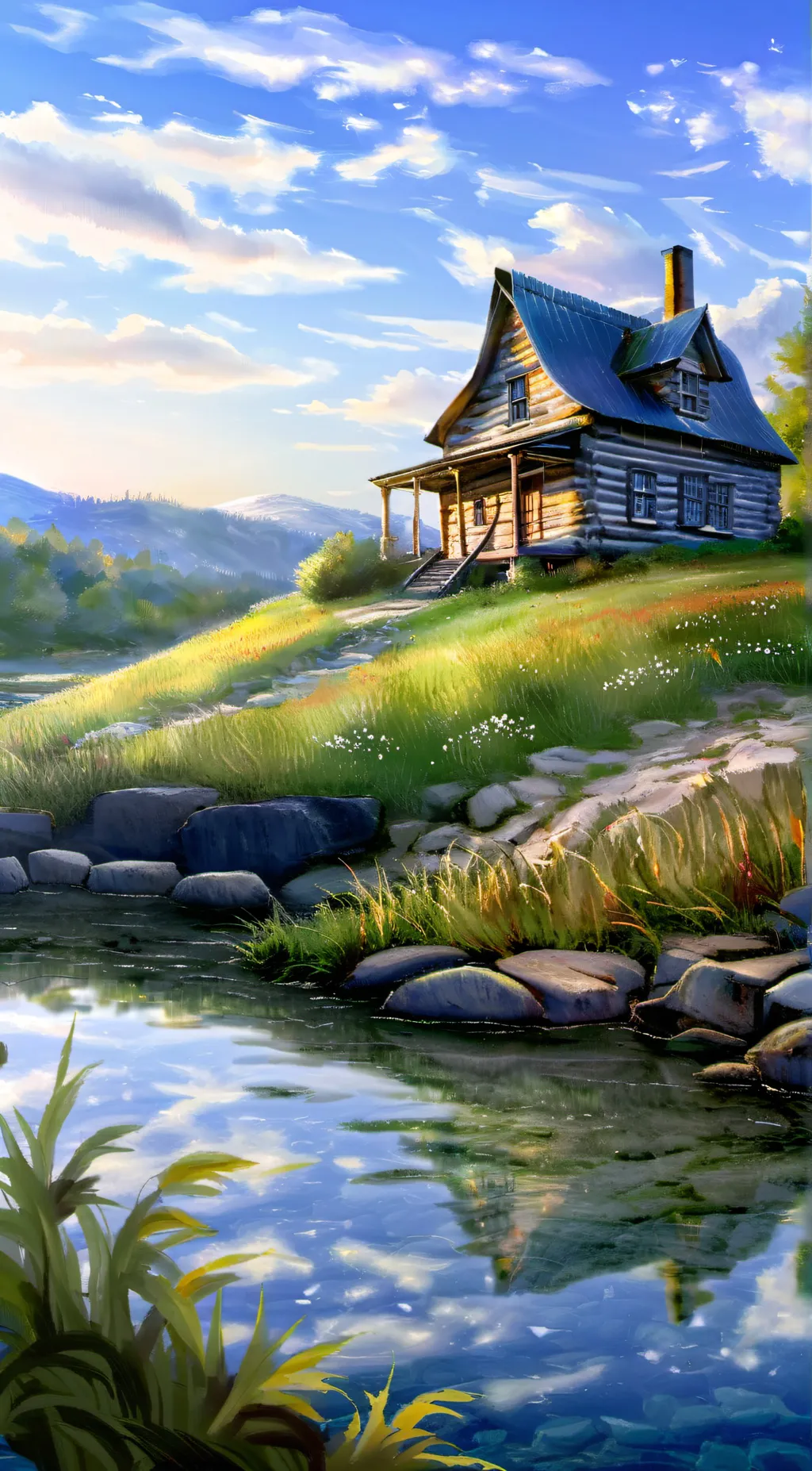 ai character: Grass..? background