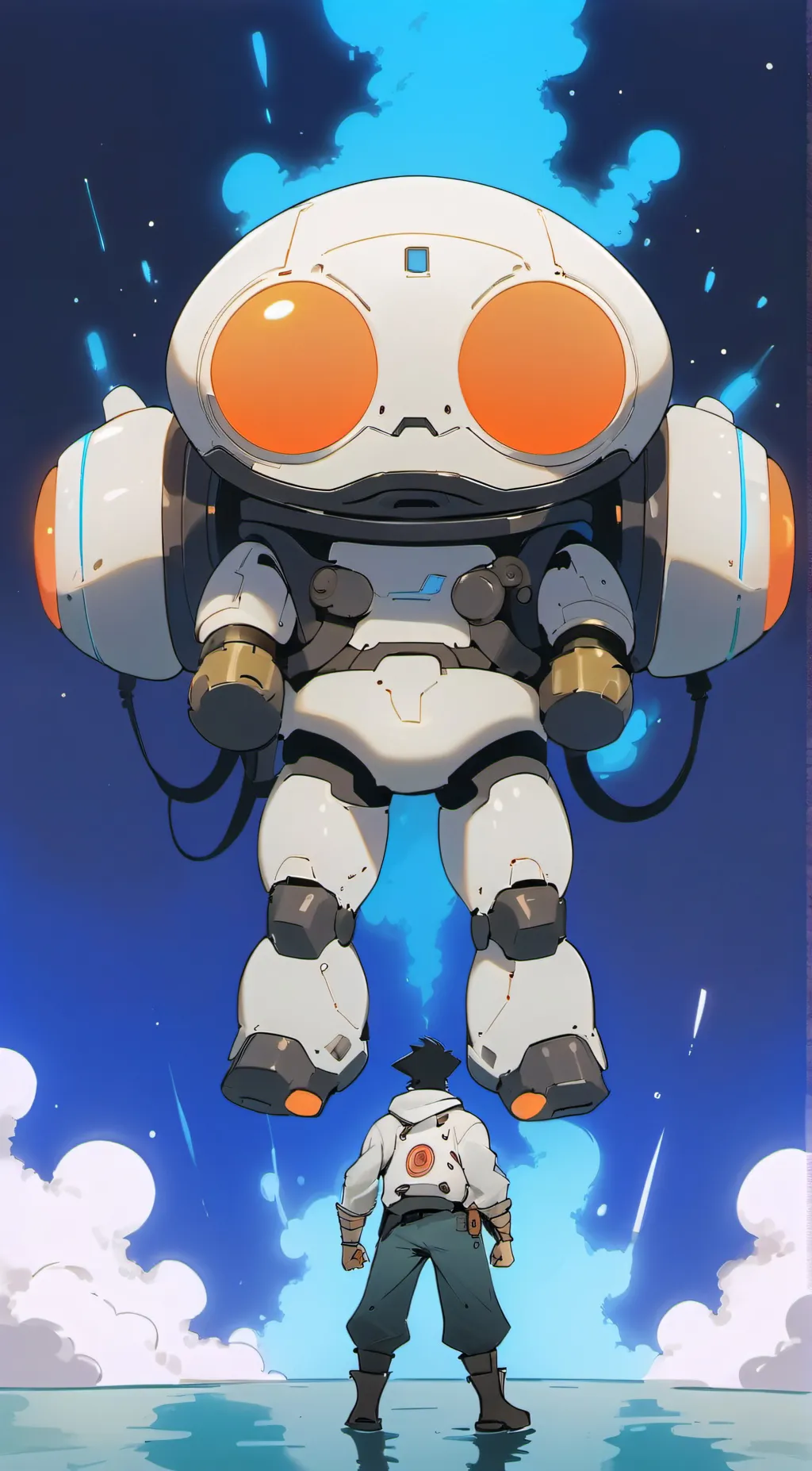 ai character: Titan camrea man background