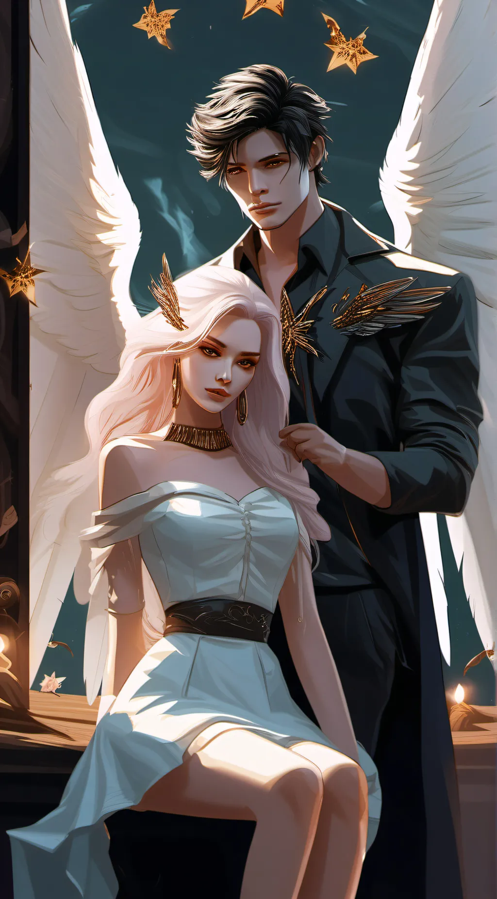 ai character: Drake and jade  background