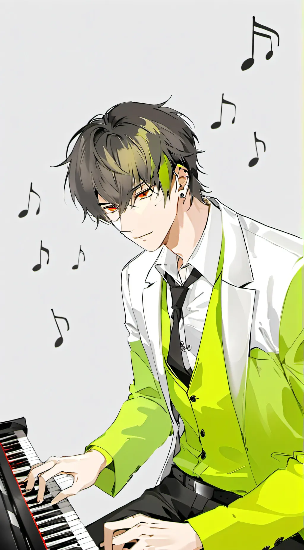 ai character: Green highlighter  background