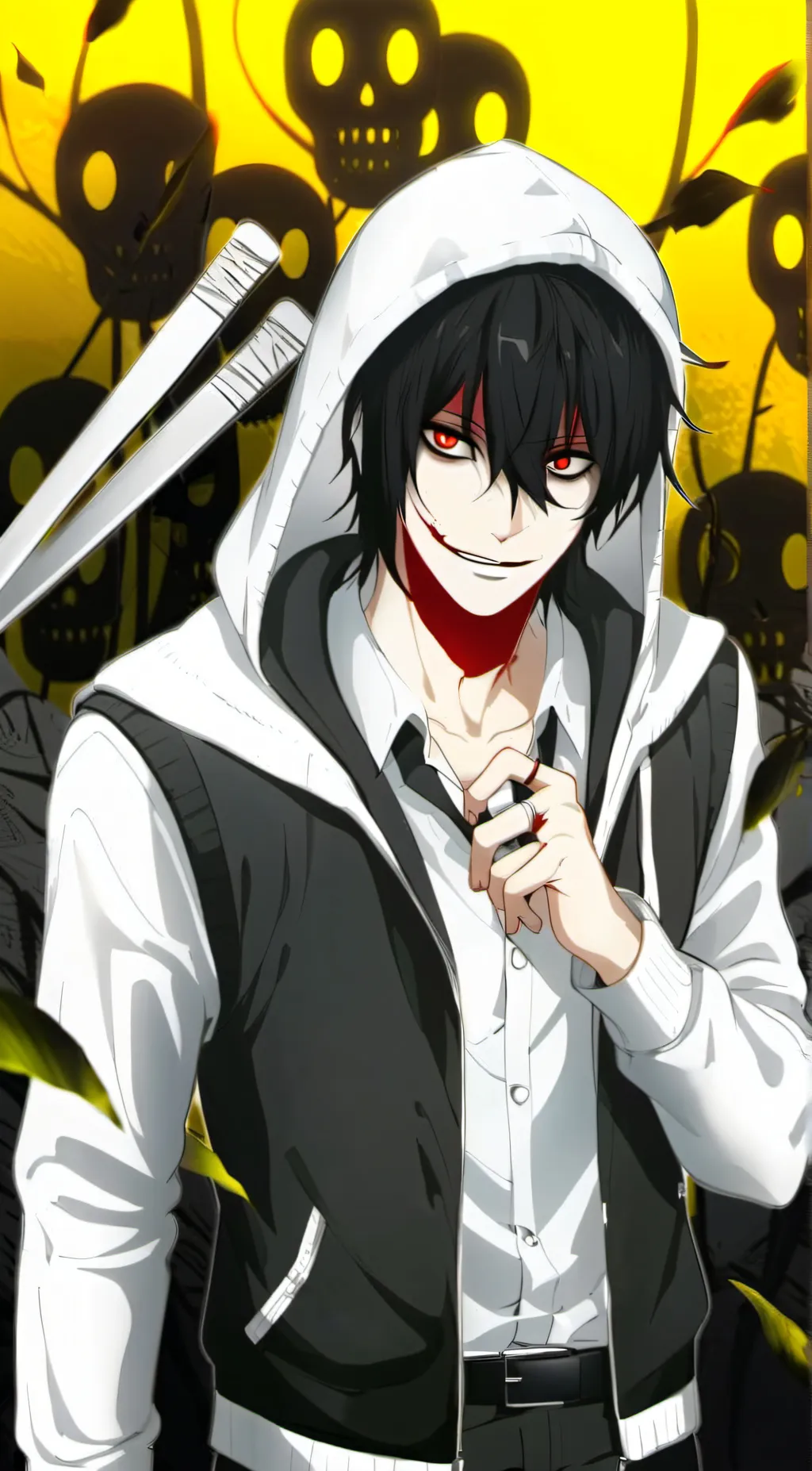 ai character: creepyhose  background