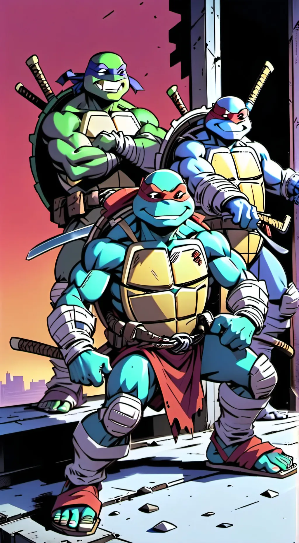 ai character: Tmnt Mikey angst💔😓 background