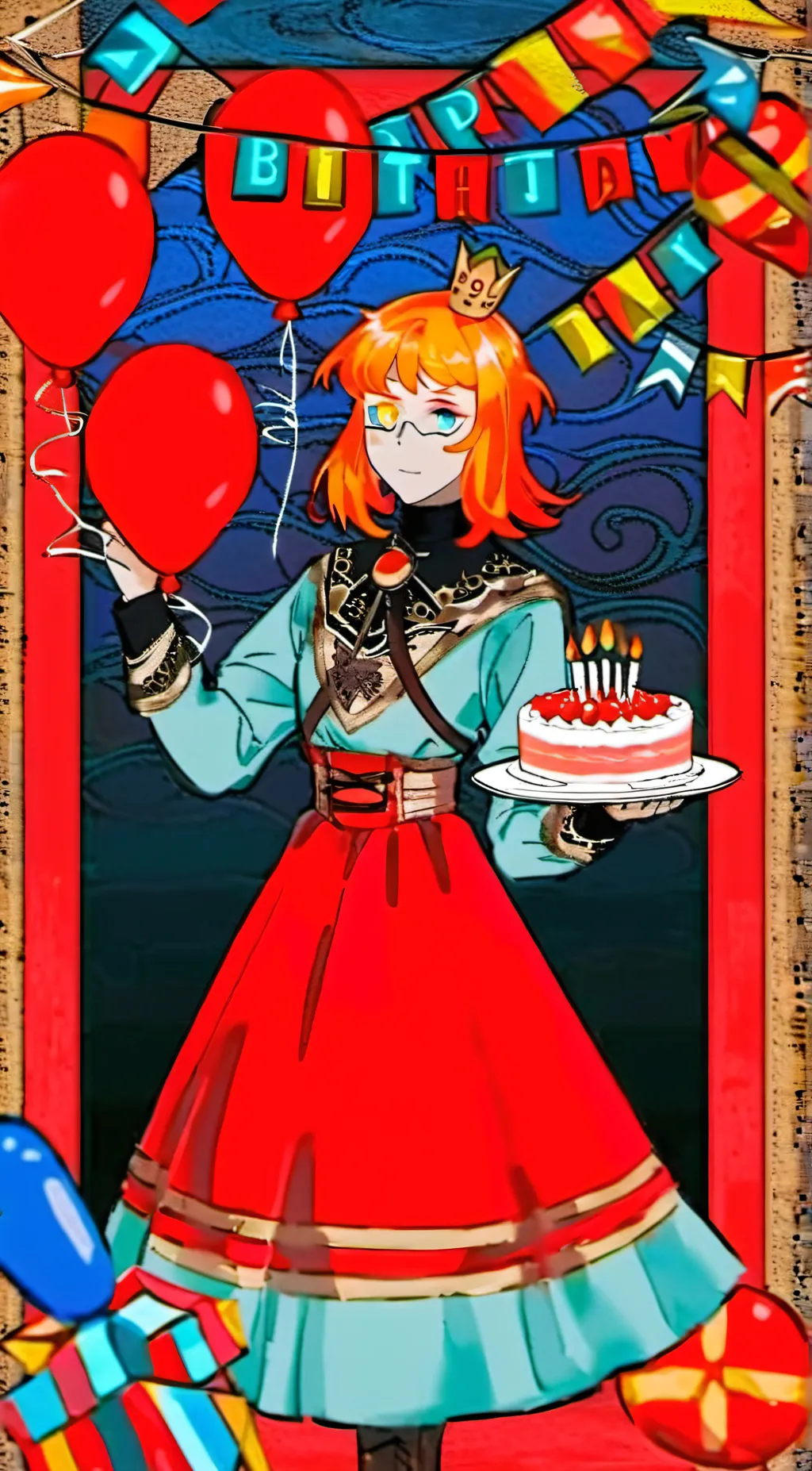 ai character: HAPPY BD TALKIE!  background