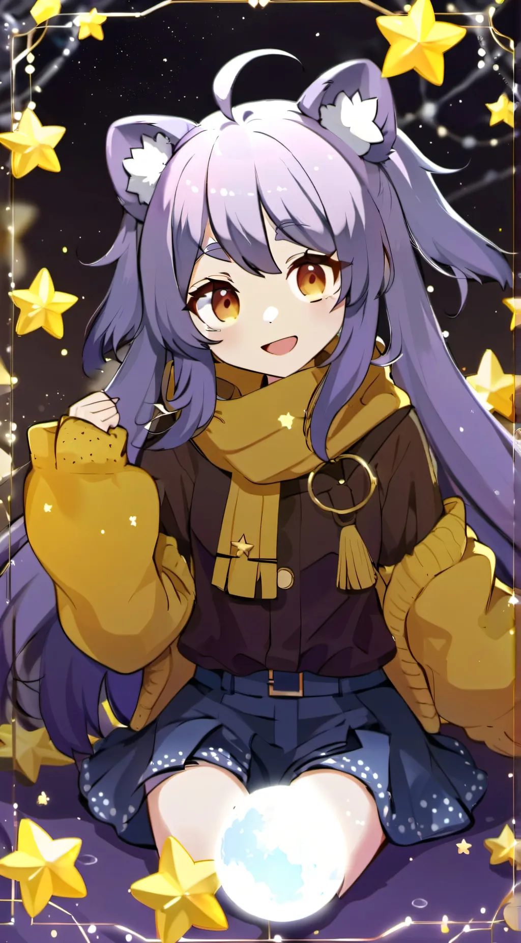 ai character: Stars background