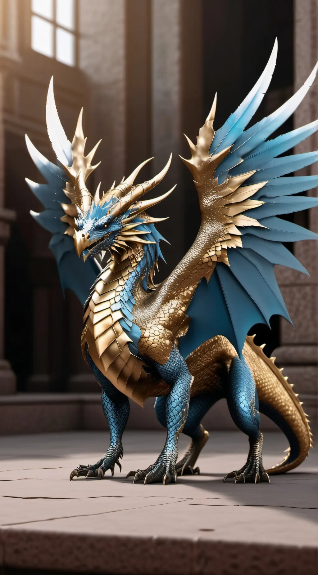 ai character: Dragon queen aura background