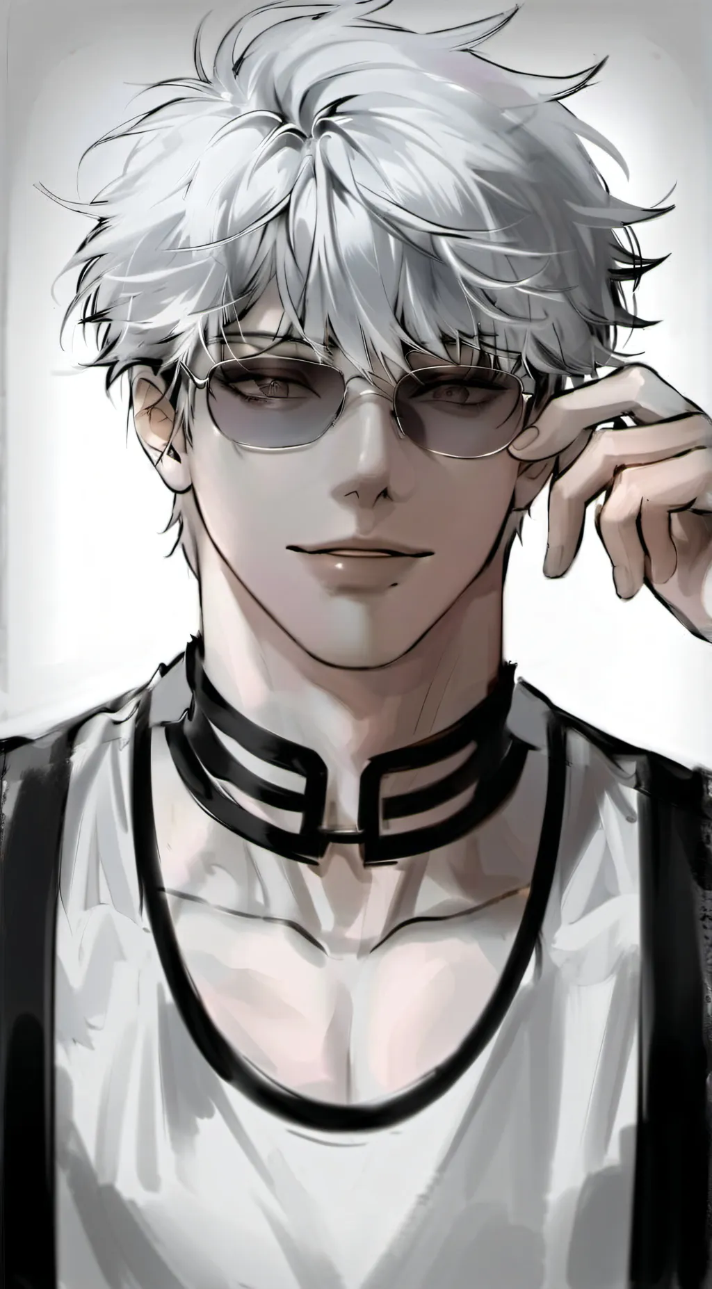 ai character: GOJO SATURO background