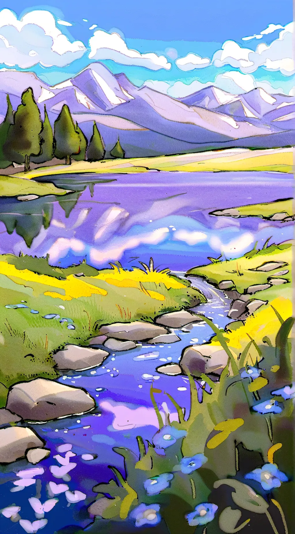 ai character: grass background