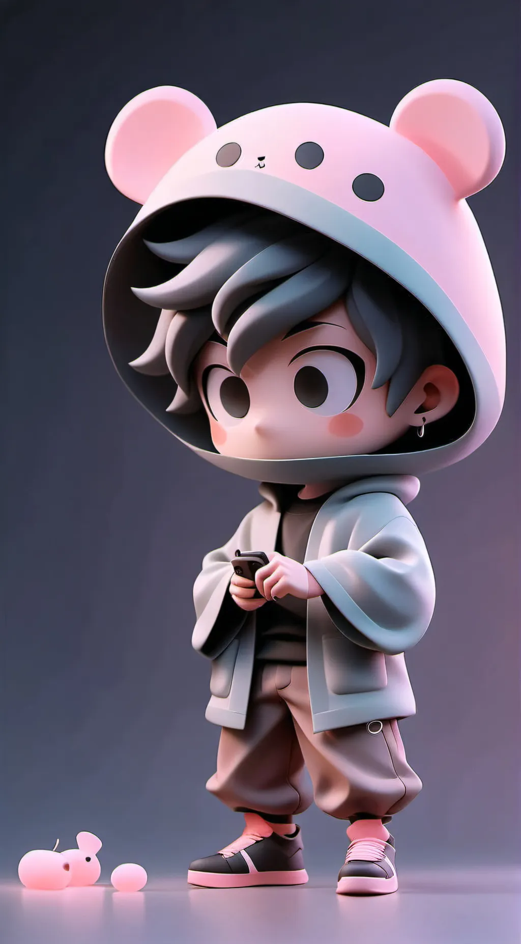 ai character: cute little boy background