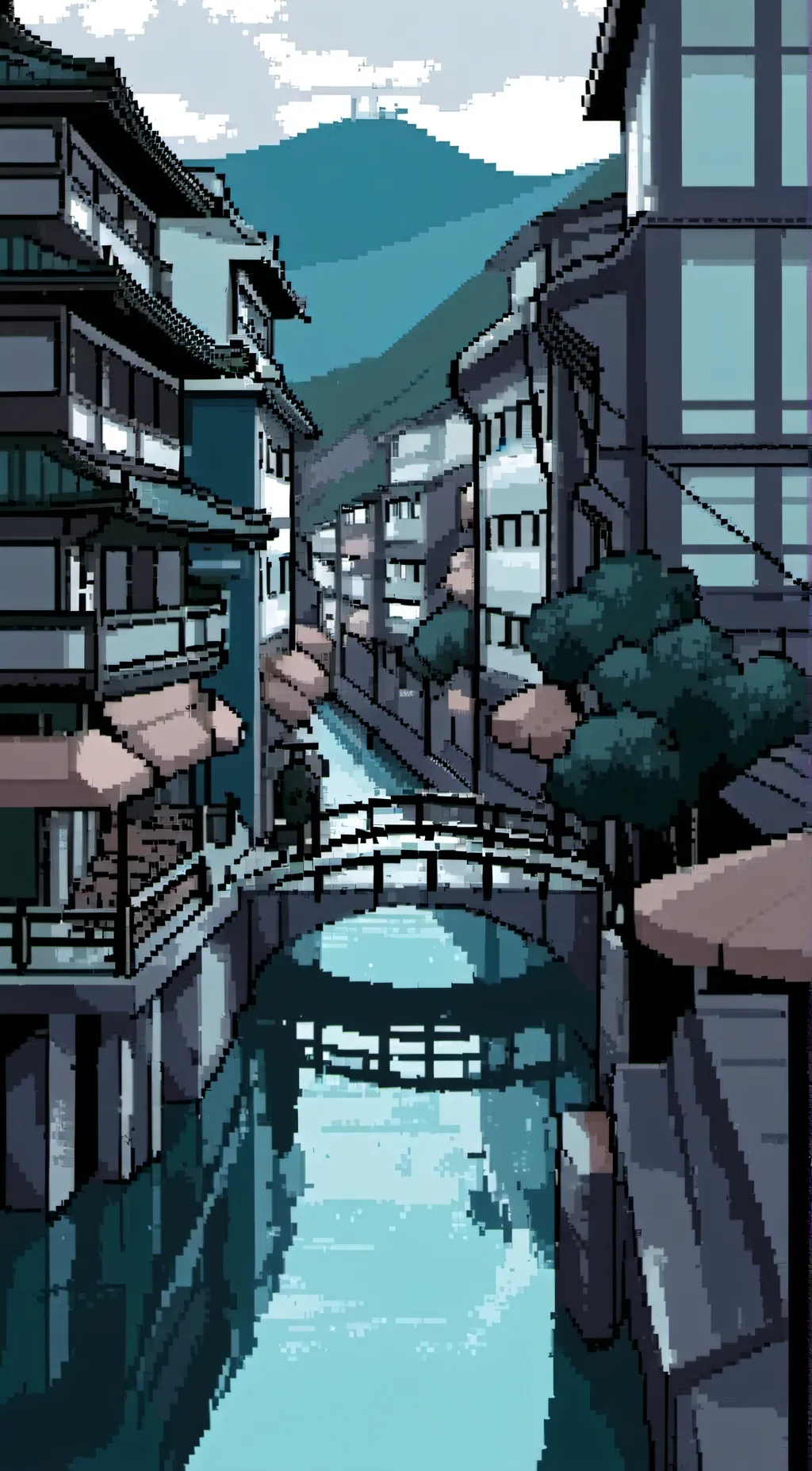 ai character: SwordSmith Village background