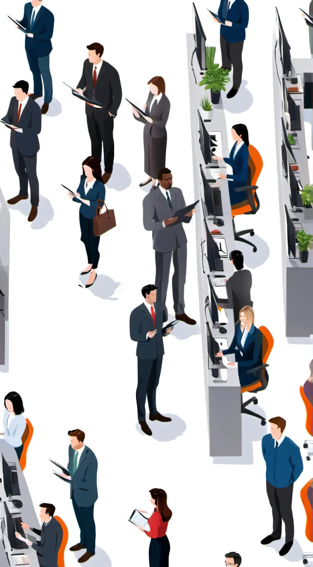 ai character: Customer Queue background