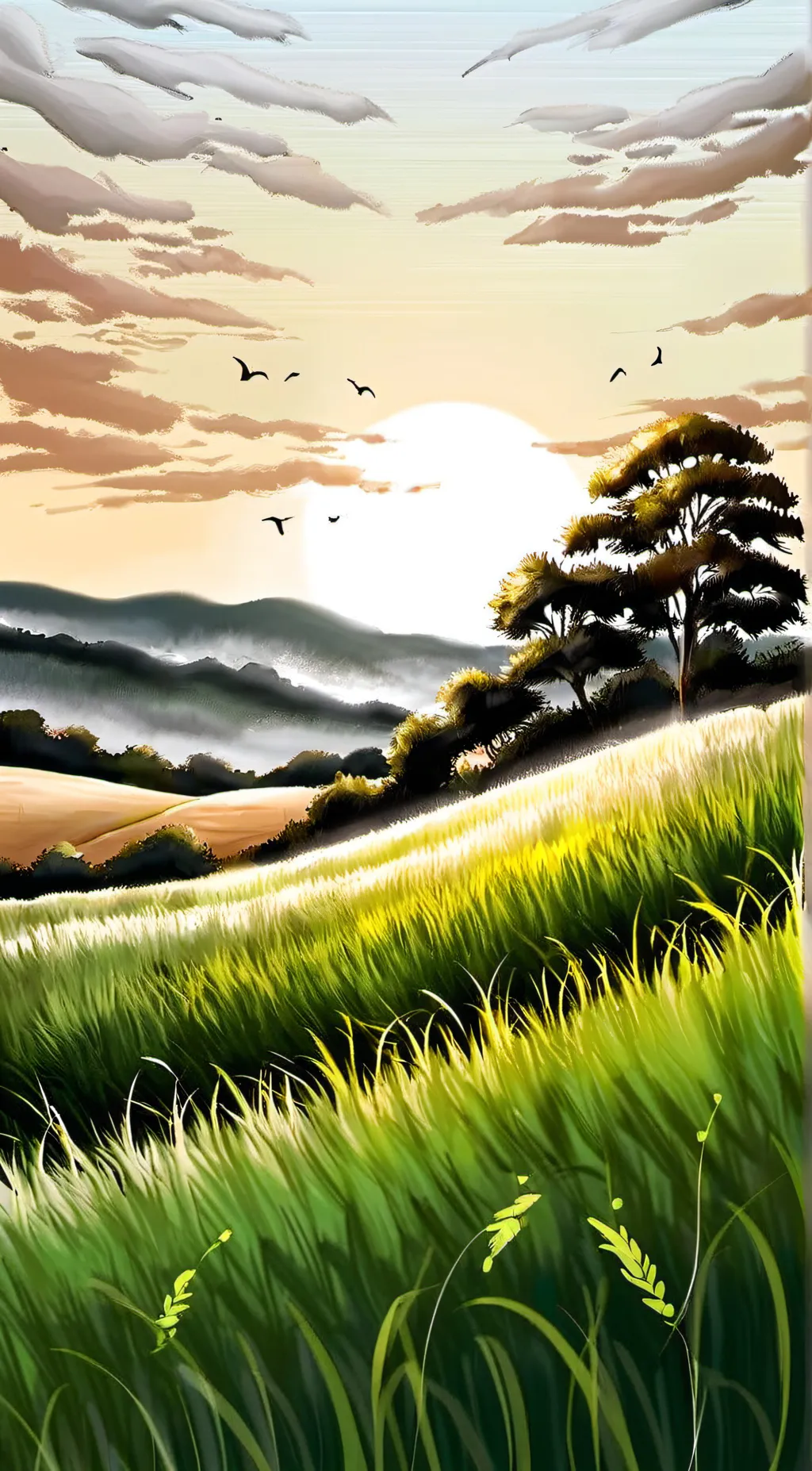 ai character: Grass background