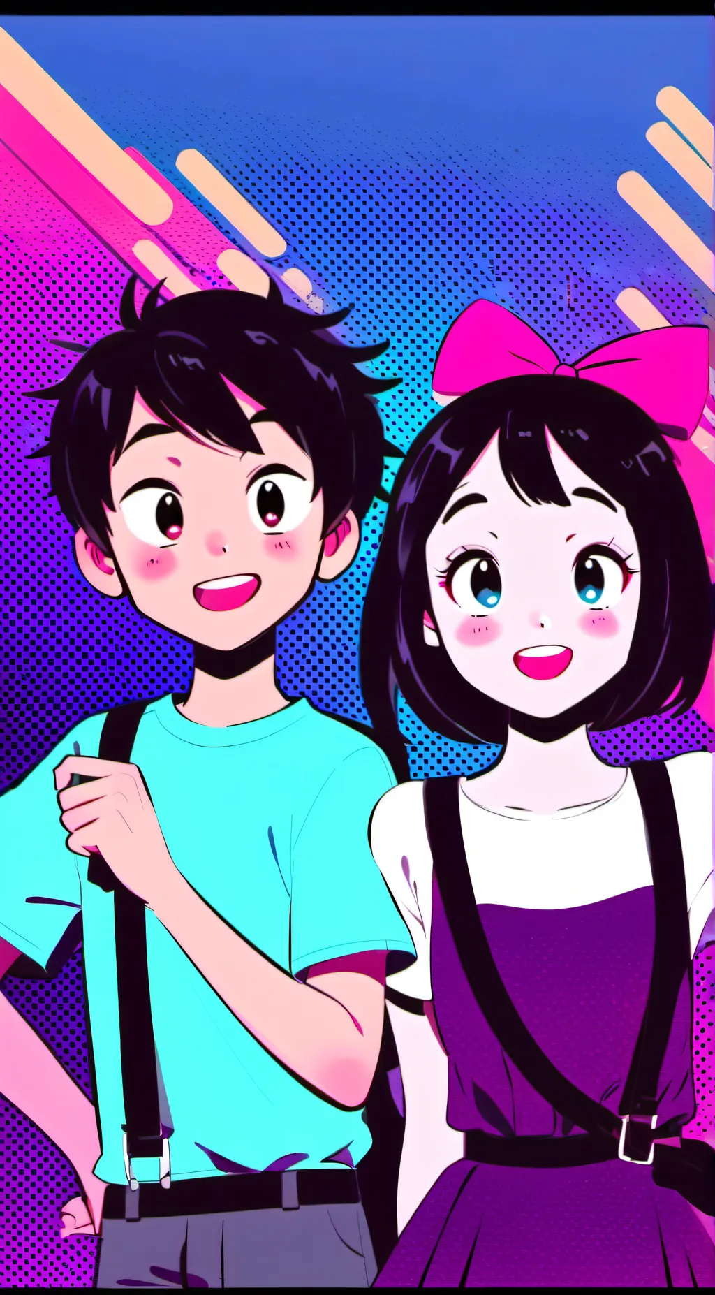 ai character: Boy and Girl background