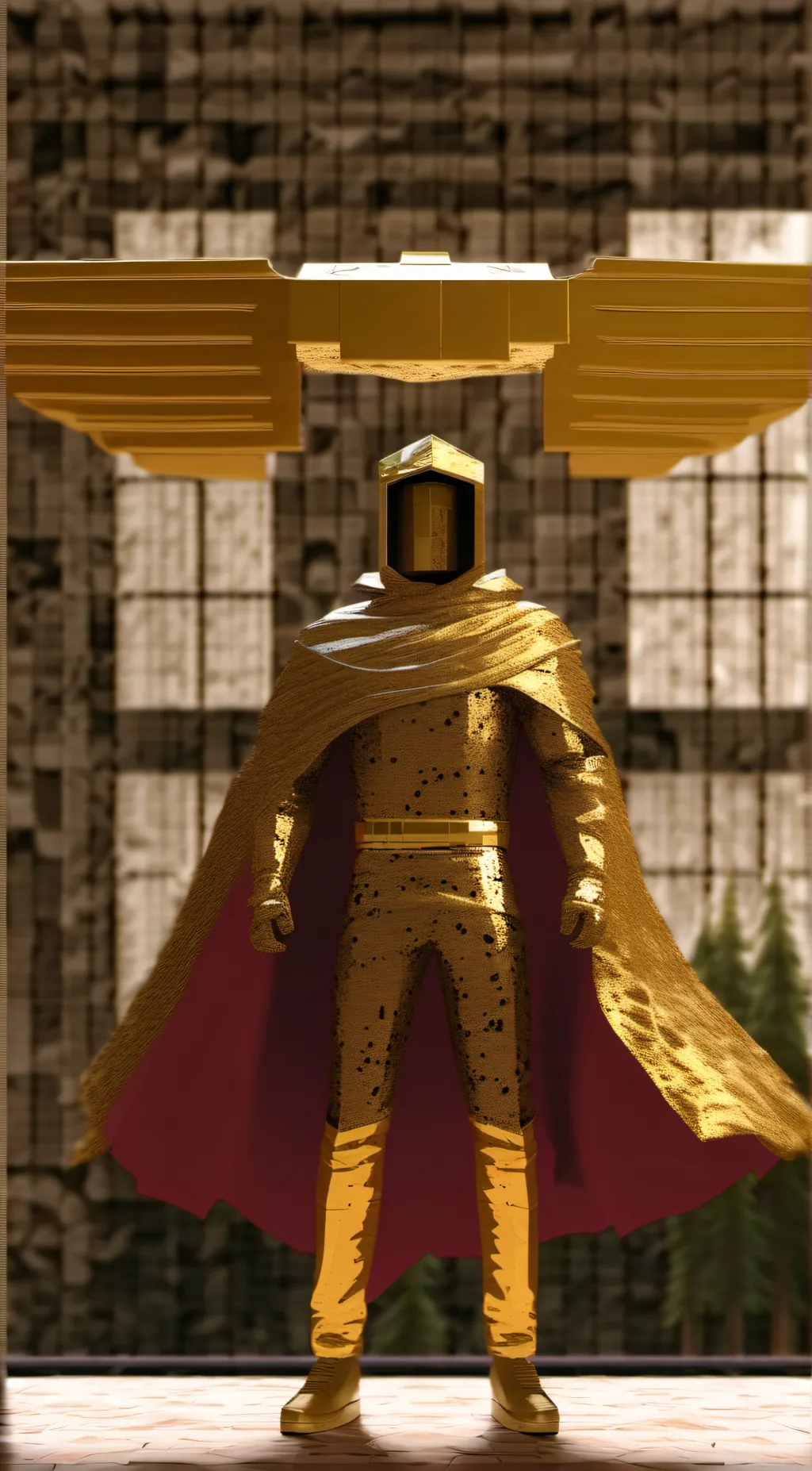 ai character: Gold Man background