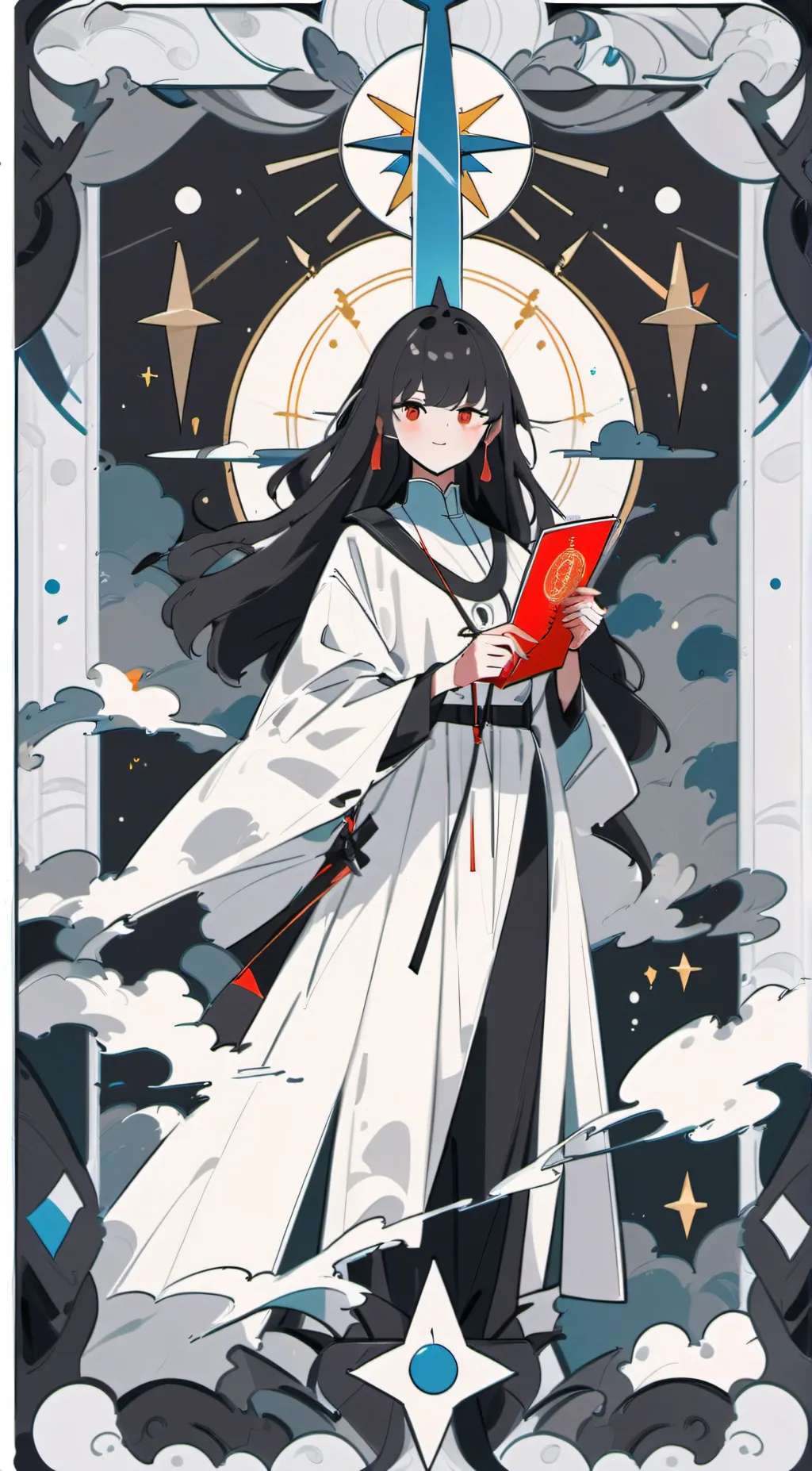 ai character: miss circle background