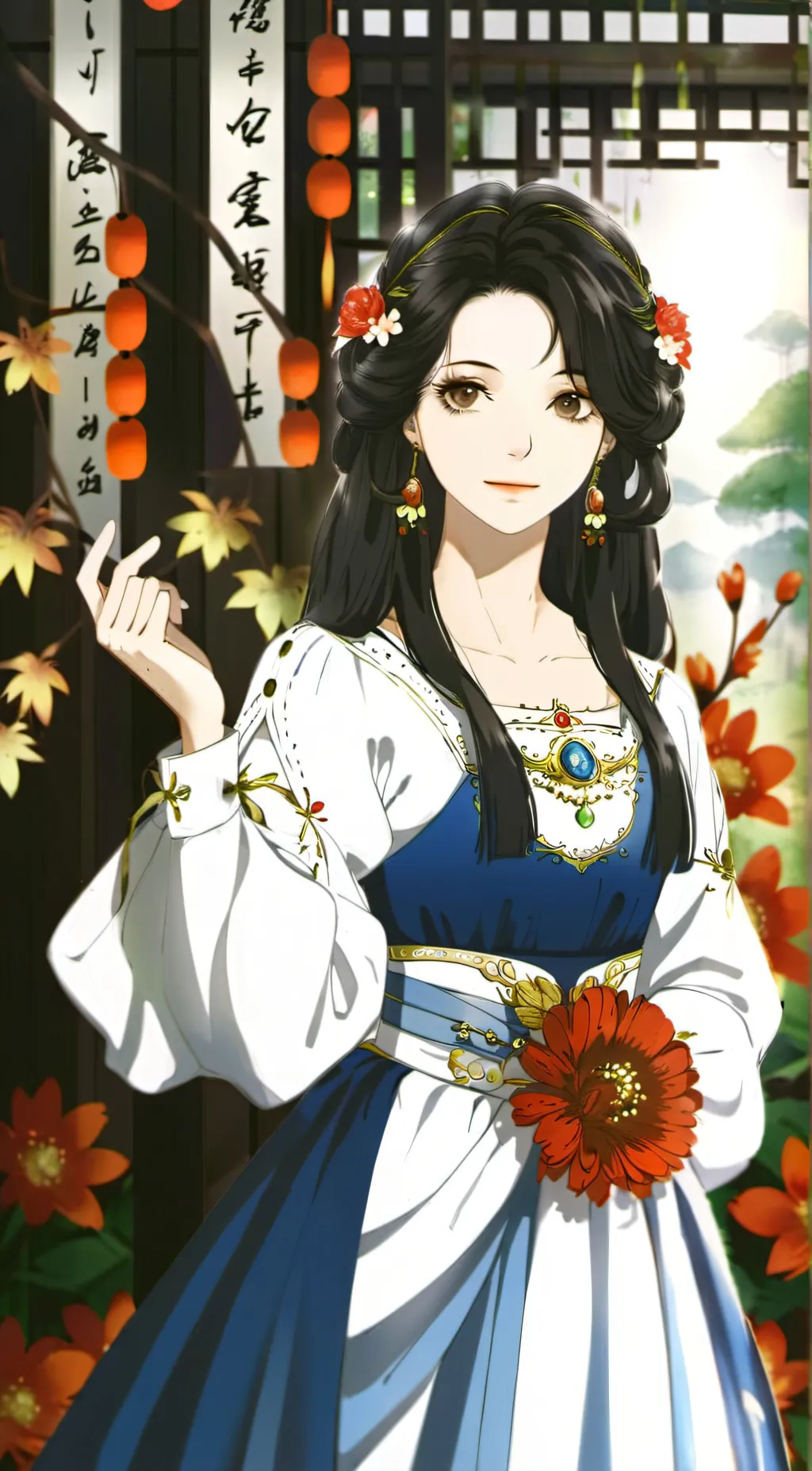 ai character: lilac background