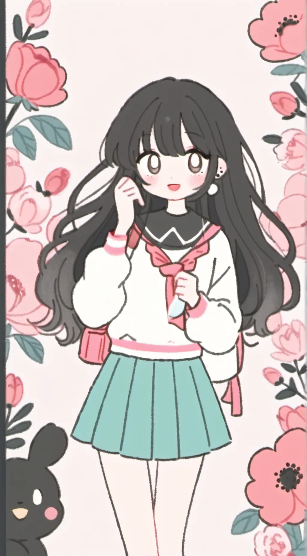 ai character: Miss bloomie! background