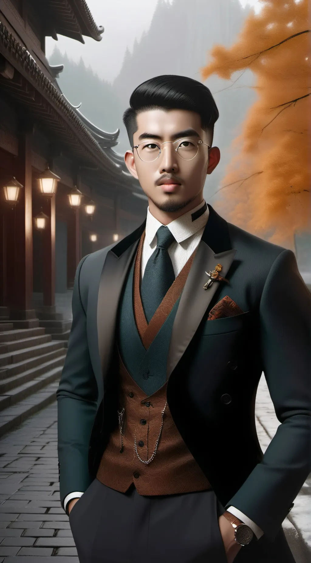 ai character: Hirohito  background