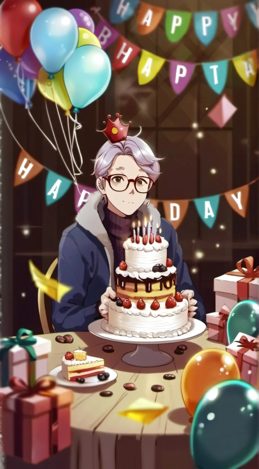 ai character: Happy bday talkie! background