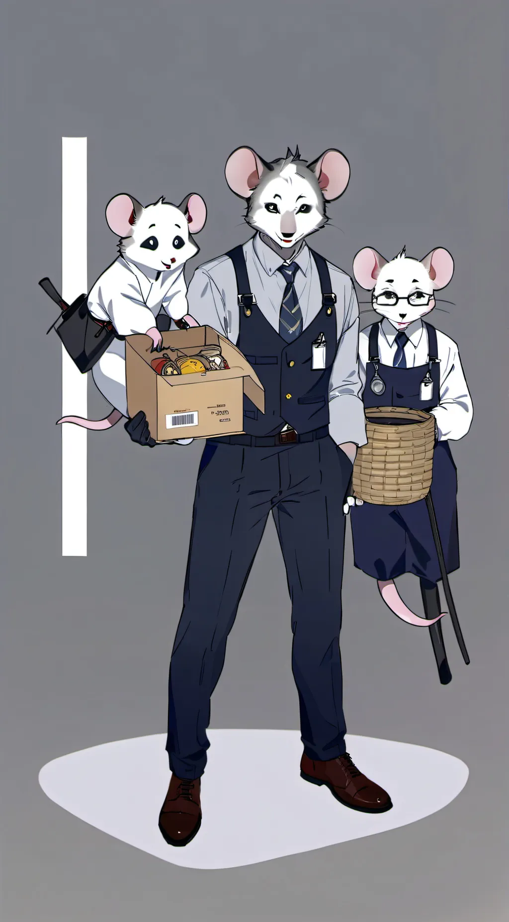 ai character: coco,spiner,Zaki  background