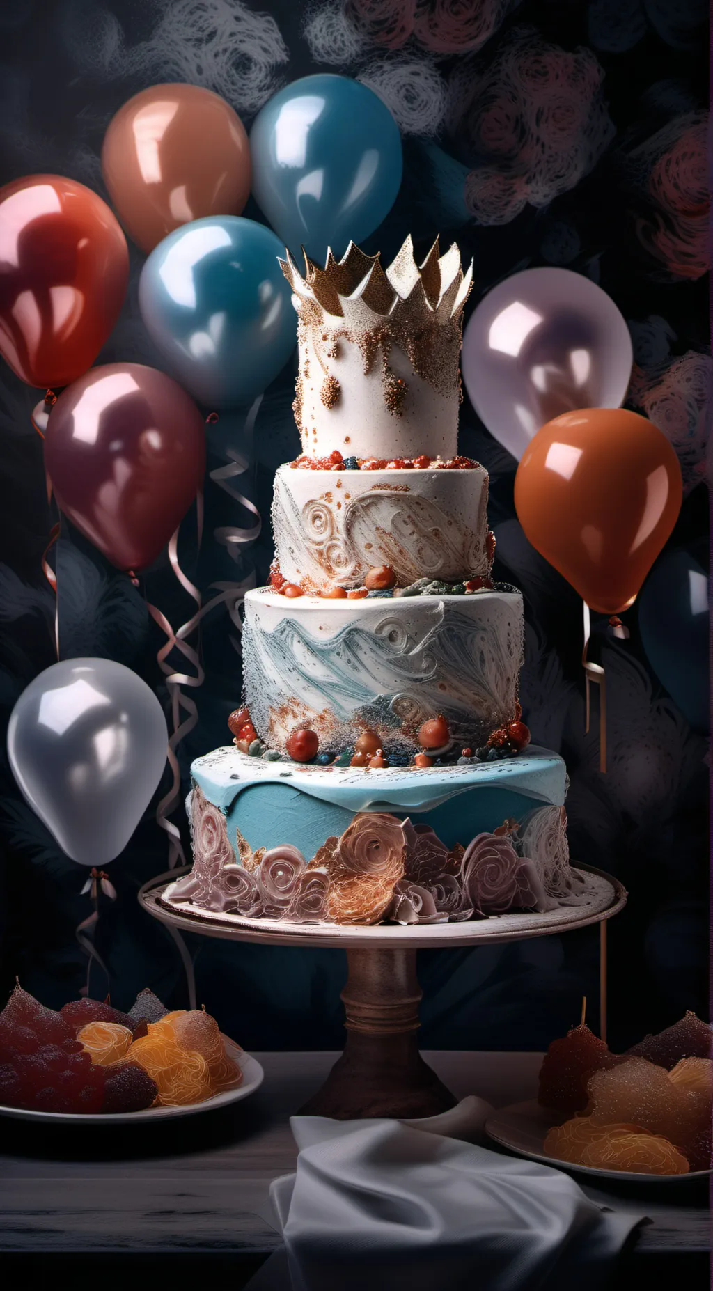 ai character: TALKIES BIRTHDAY  background