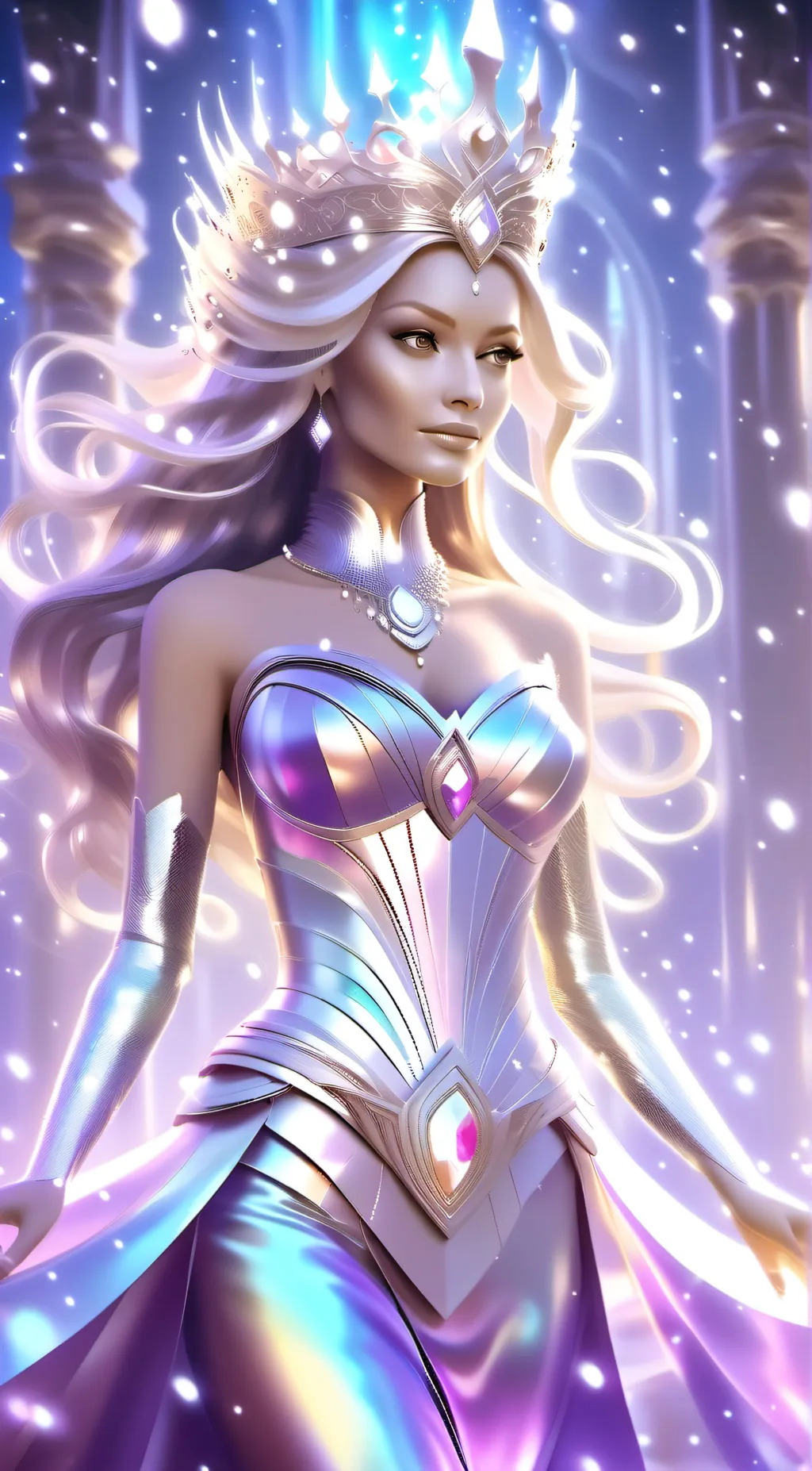 ai character: infinite Queen background