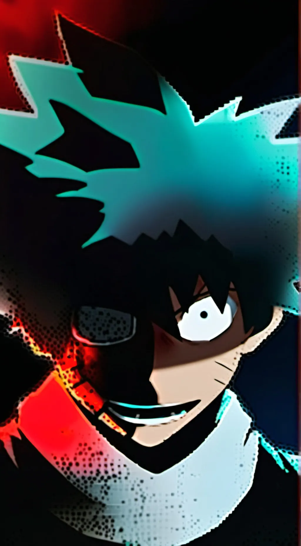 ai character: Horror Quirk Deku background