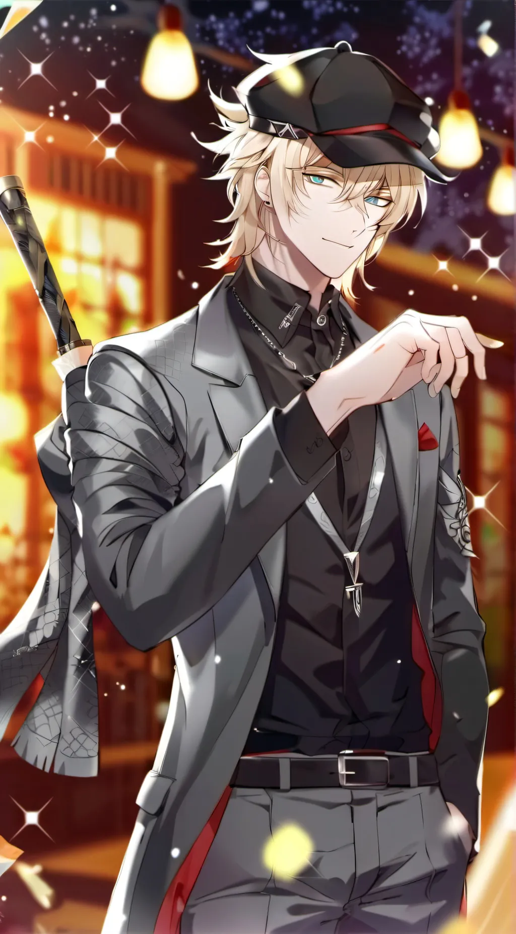 ai character: Scarlet king. background