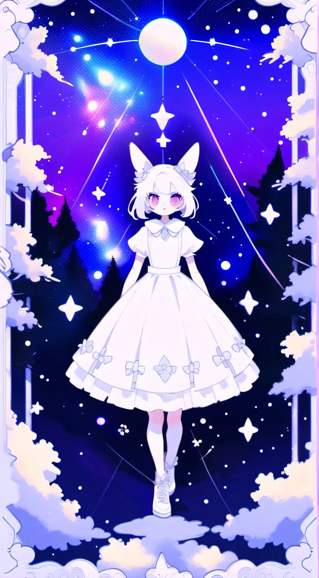 ai character: galaxy  background