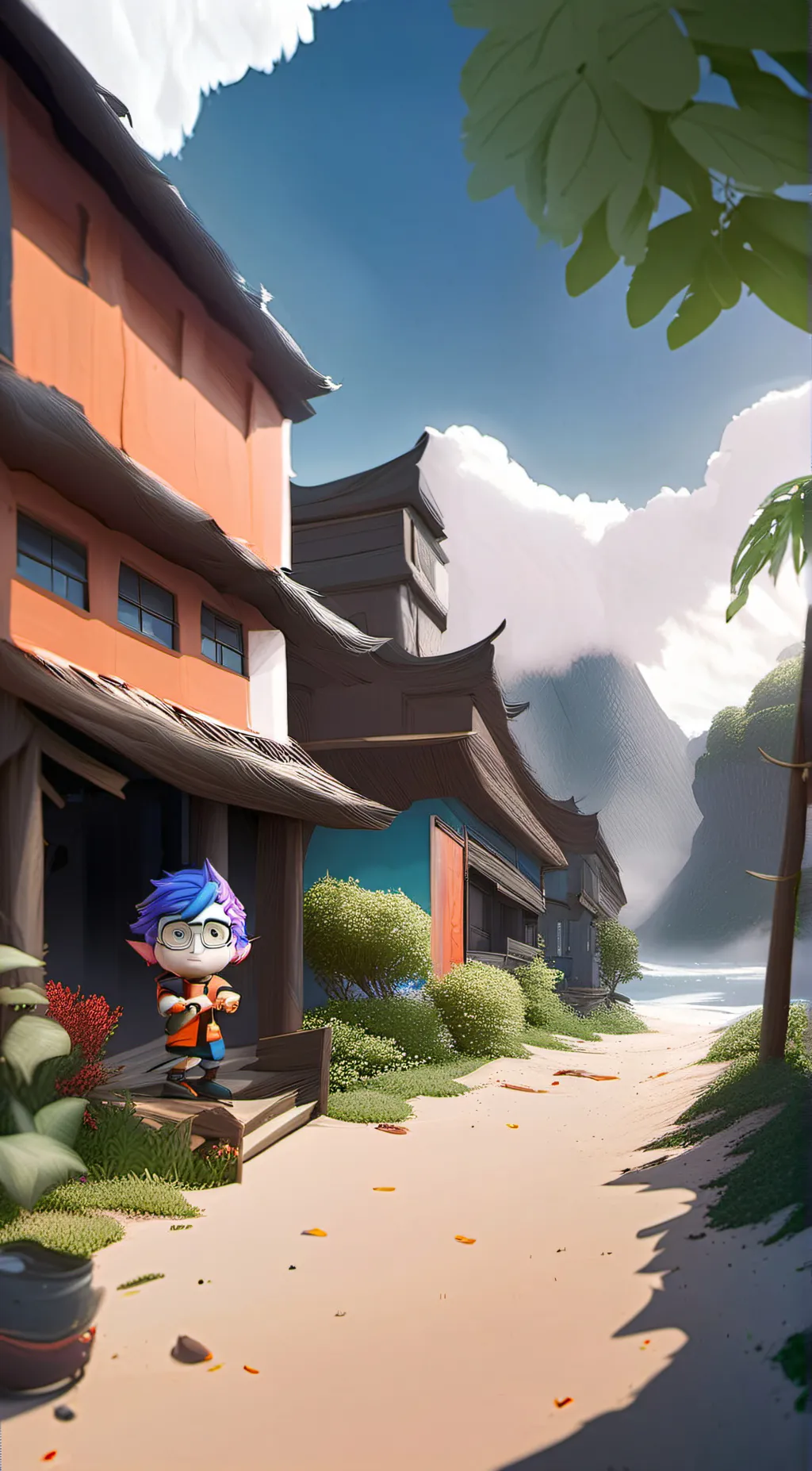 ai character: Inside out 2 background